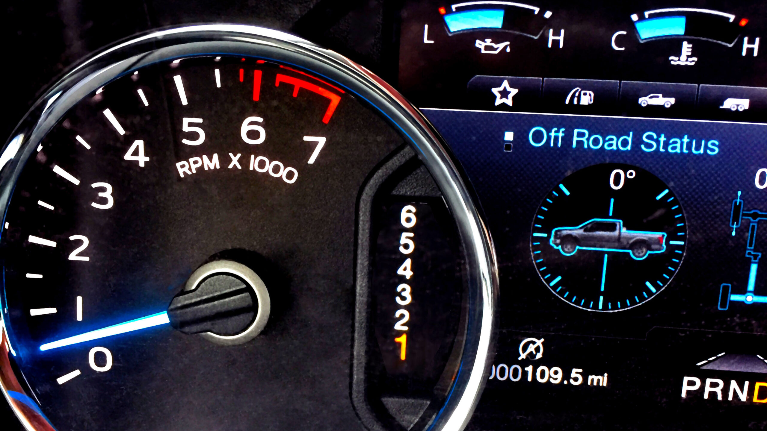 Ford pickup truck instrument display