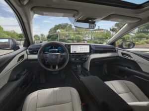 Toyota Camry XSE sedan in motion