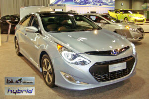 Hyundai Sonata Hybrid with hybrid badging