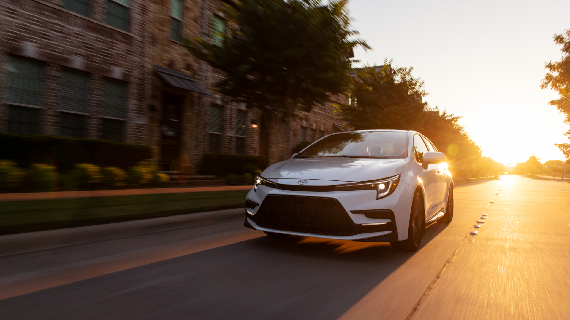 2026 Toyota Corolla XSE front three quarter compact sedan global