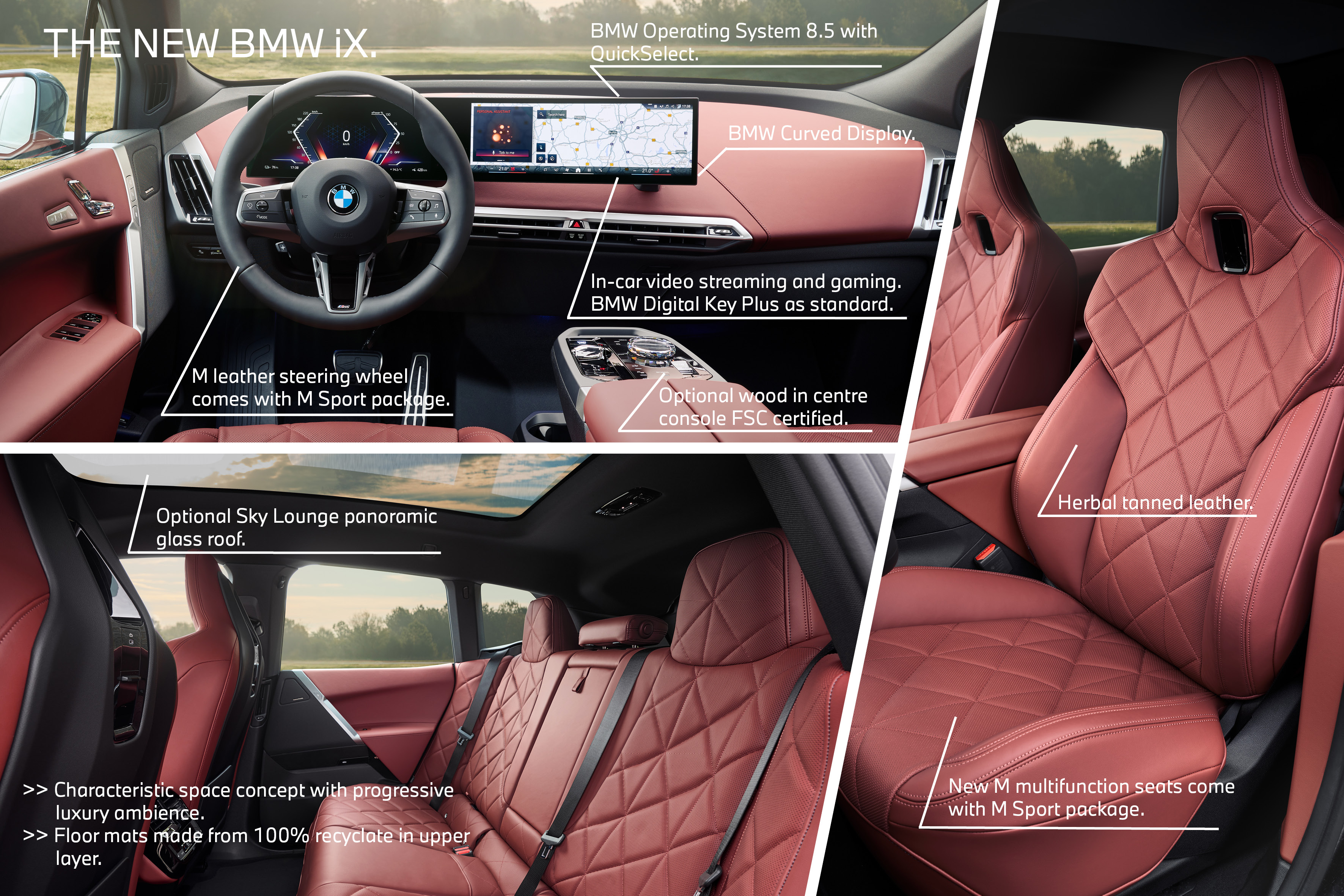 2026 BMW iX front three-quarter view in BMW Individual Frozen Deep Grey