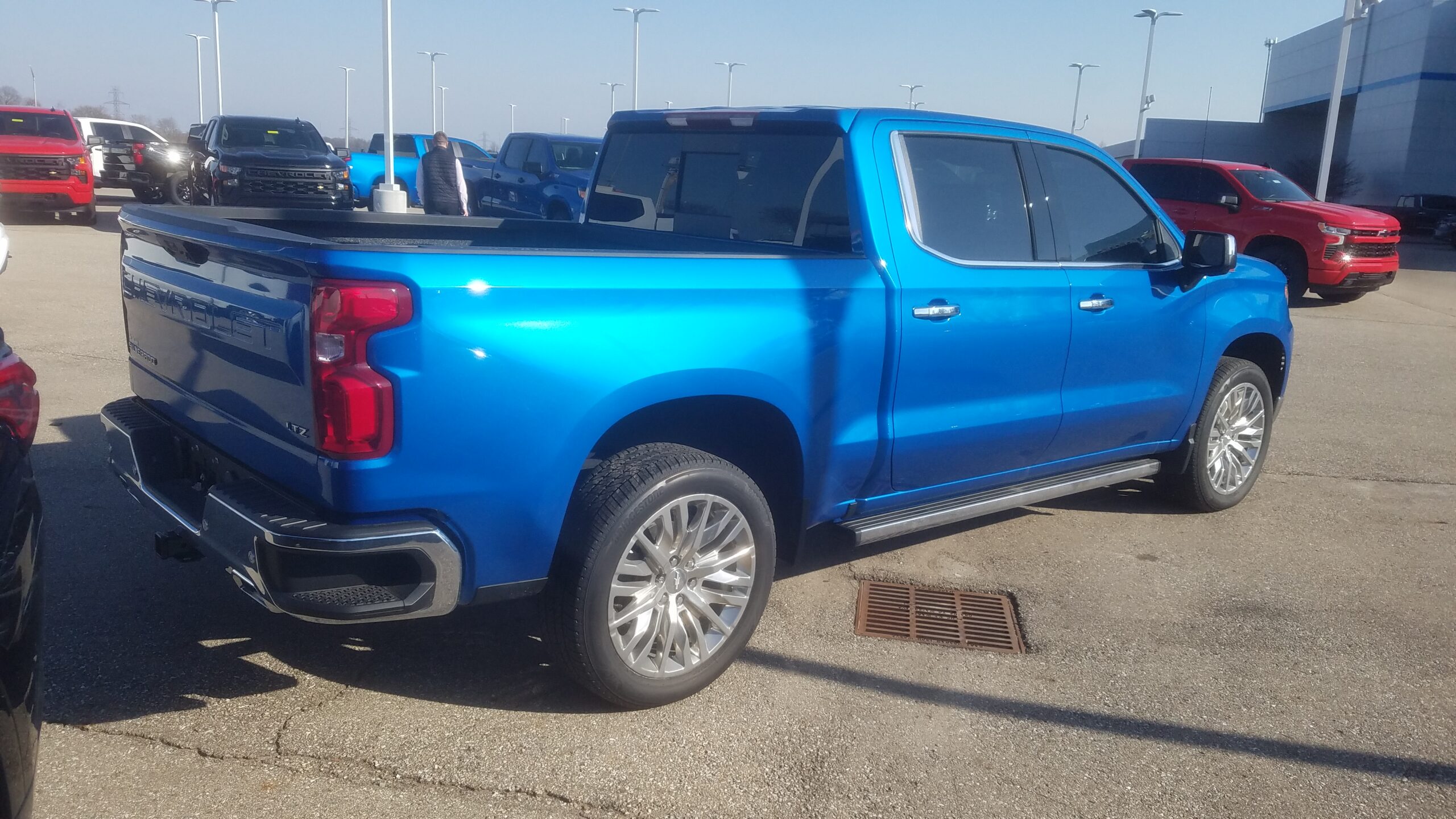 2022 Chevrolet Silverado LTZ rear view photographed outdoors