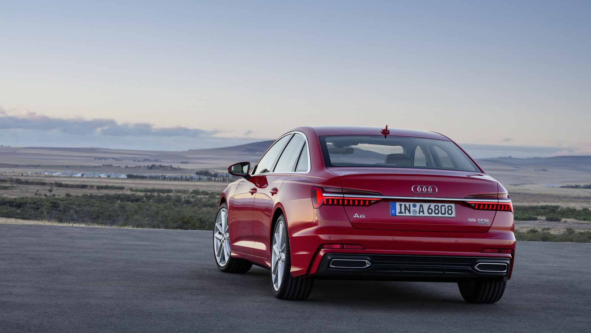Audi A6 rear, 0% purchase card versus dealer finance for a premium deposit