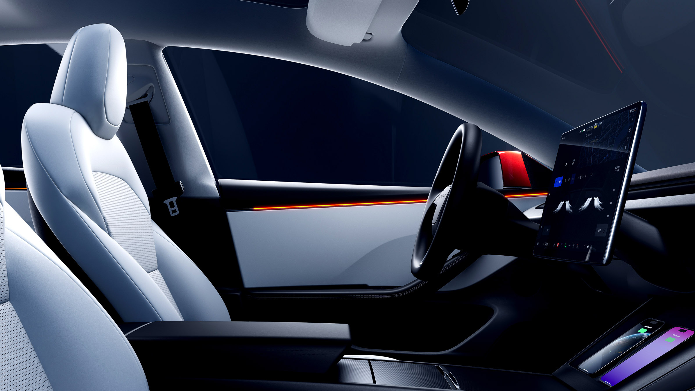Tesla Model 3, where checking the battery and charging cover matters