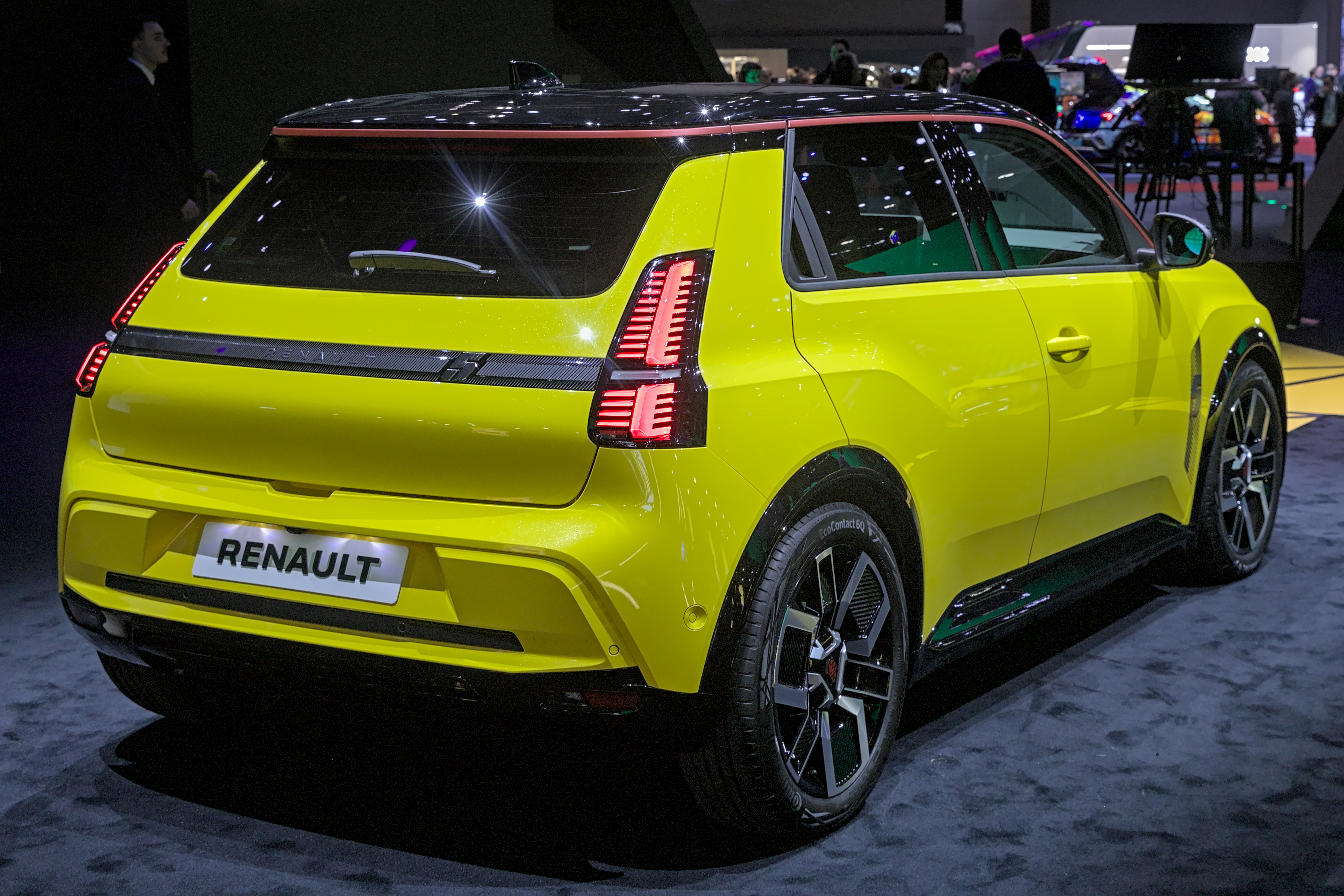 Renault 5 E-Tech Electric at Geneva 2024 motor show, an EU-built small EV under the post-2035 emissions framework