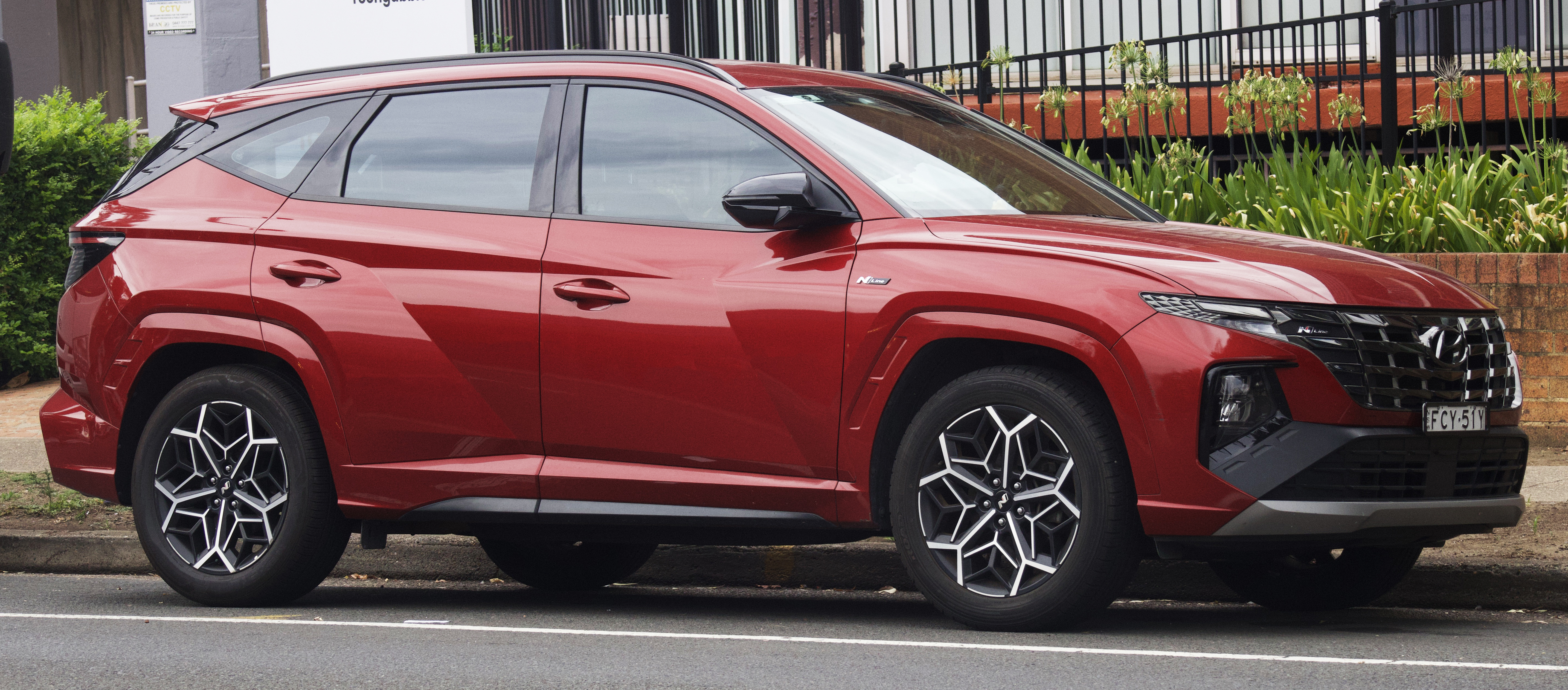 2026 Hyundai Tucson Elite N-Line front view, affected by NHTSA recall 26V254