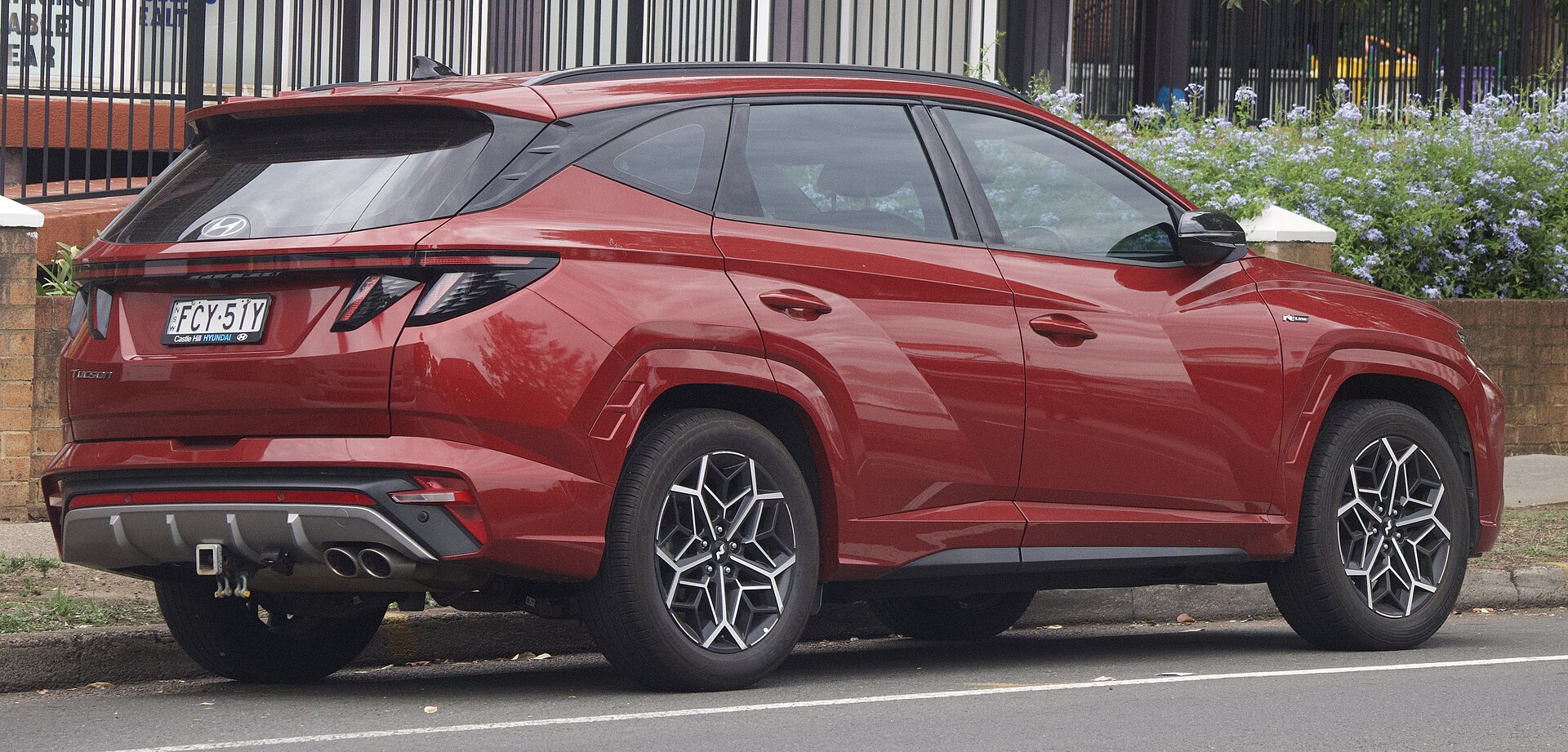 Rear view of 2026 Hyundai Tucson affected by air-bag sensor recall