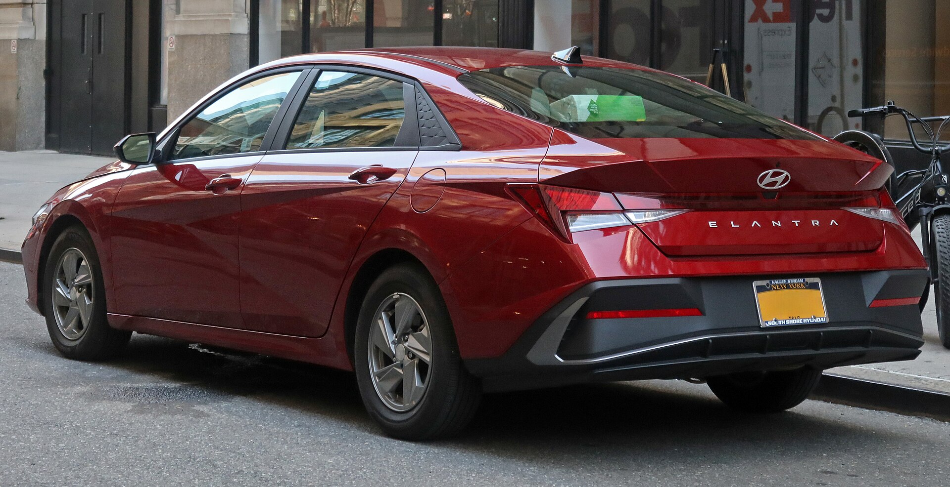 2024 Hyundai Elantra SE rear view, part of recent Hyundai recall trend