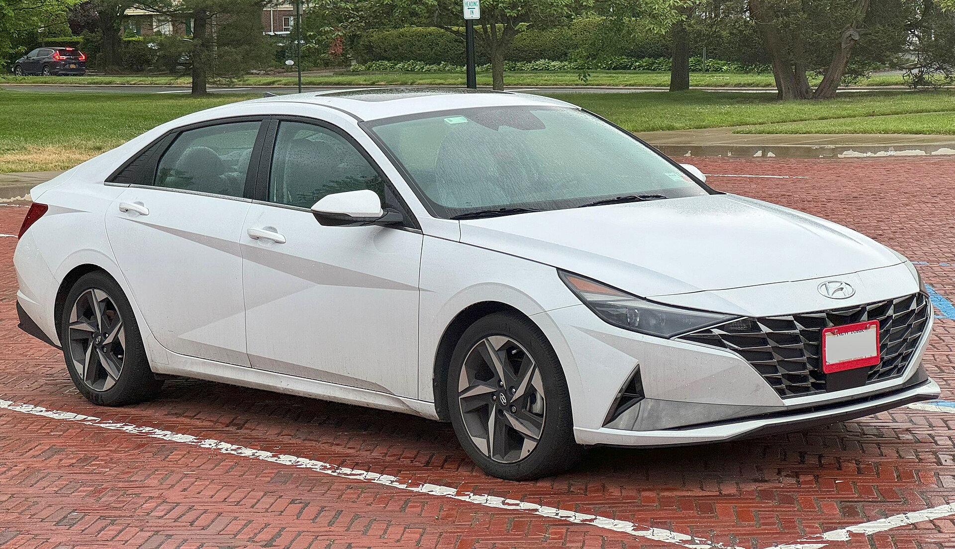 2021 Hyundai Elantra Limited in Quartz White, model line affected by recall