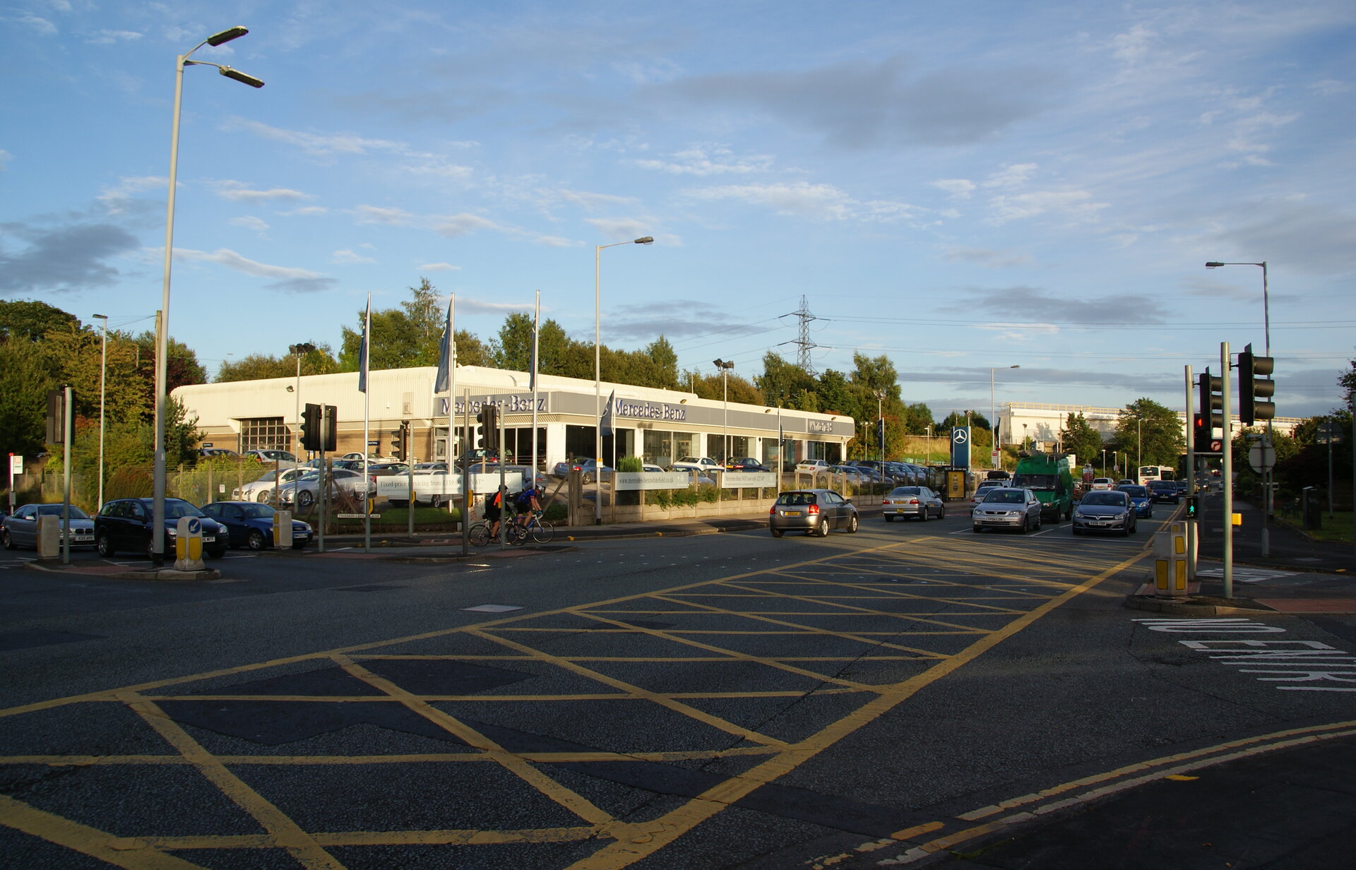 UK Mercedes-Benz dealership forecourt, FCA motor finance redress