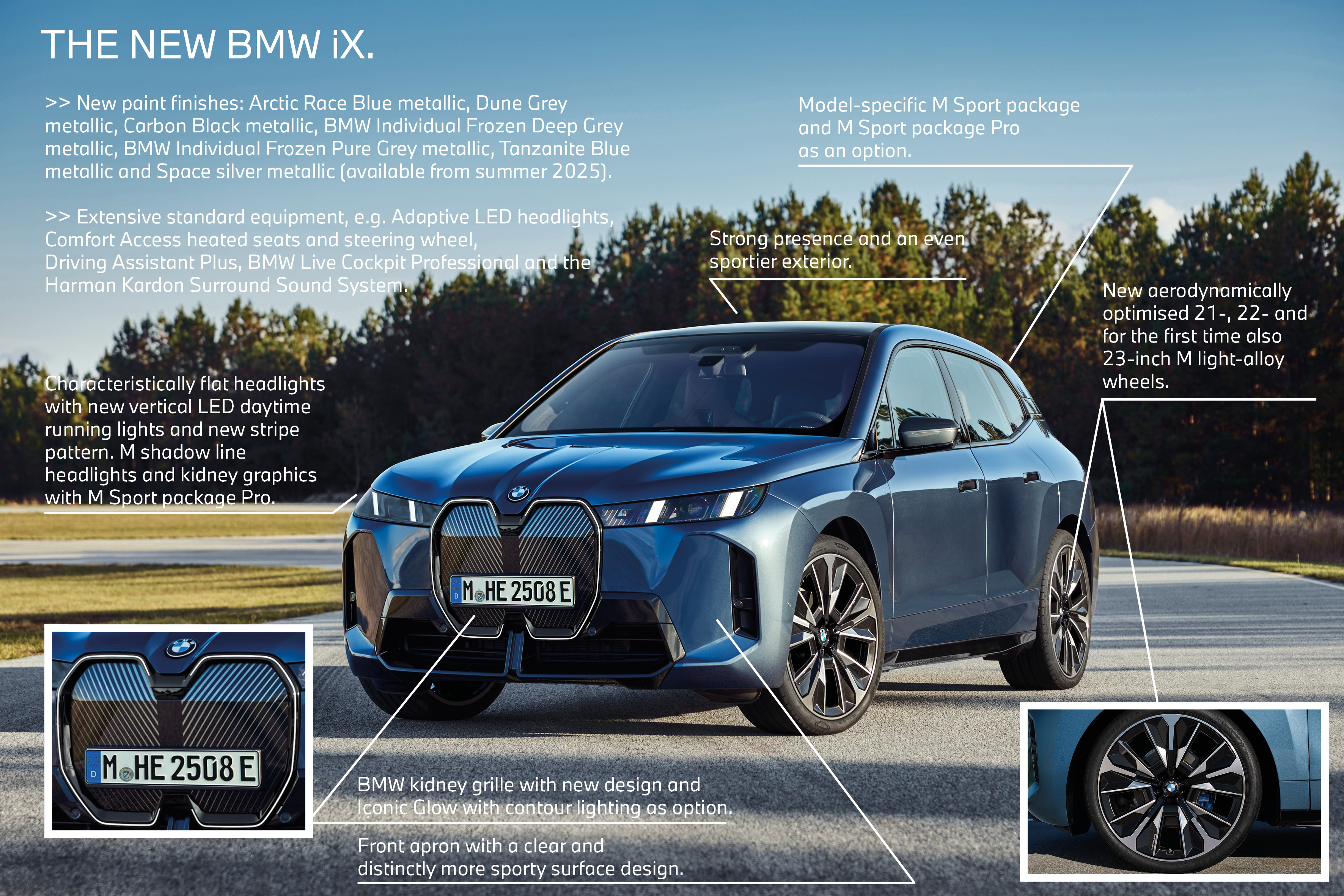 The new BMW iX xDrive45 in a press shot, a popular premium EV on UK salary sacrifice quote tools in 2026
