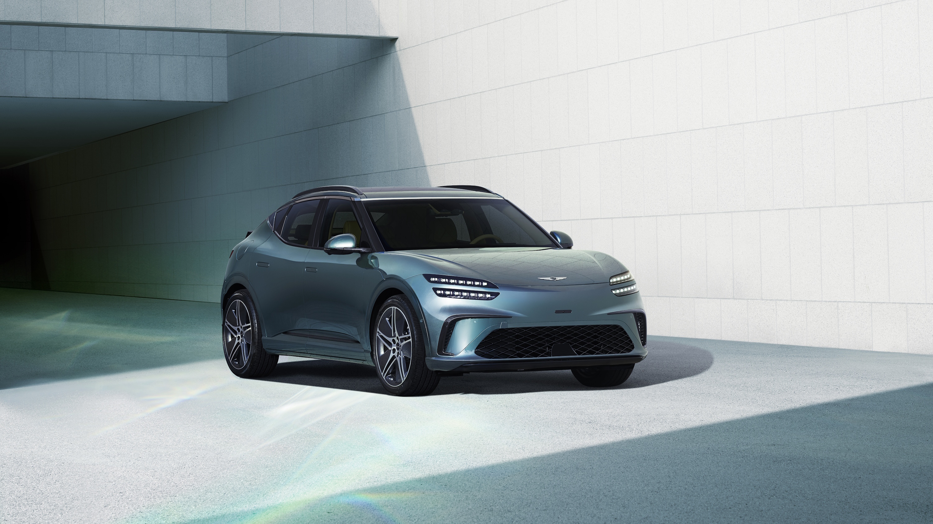 Genesis GV60 press shot, an increasingly common premium-EV addition to UK salary sacrifice quote lists