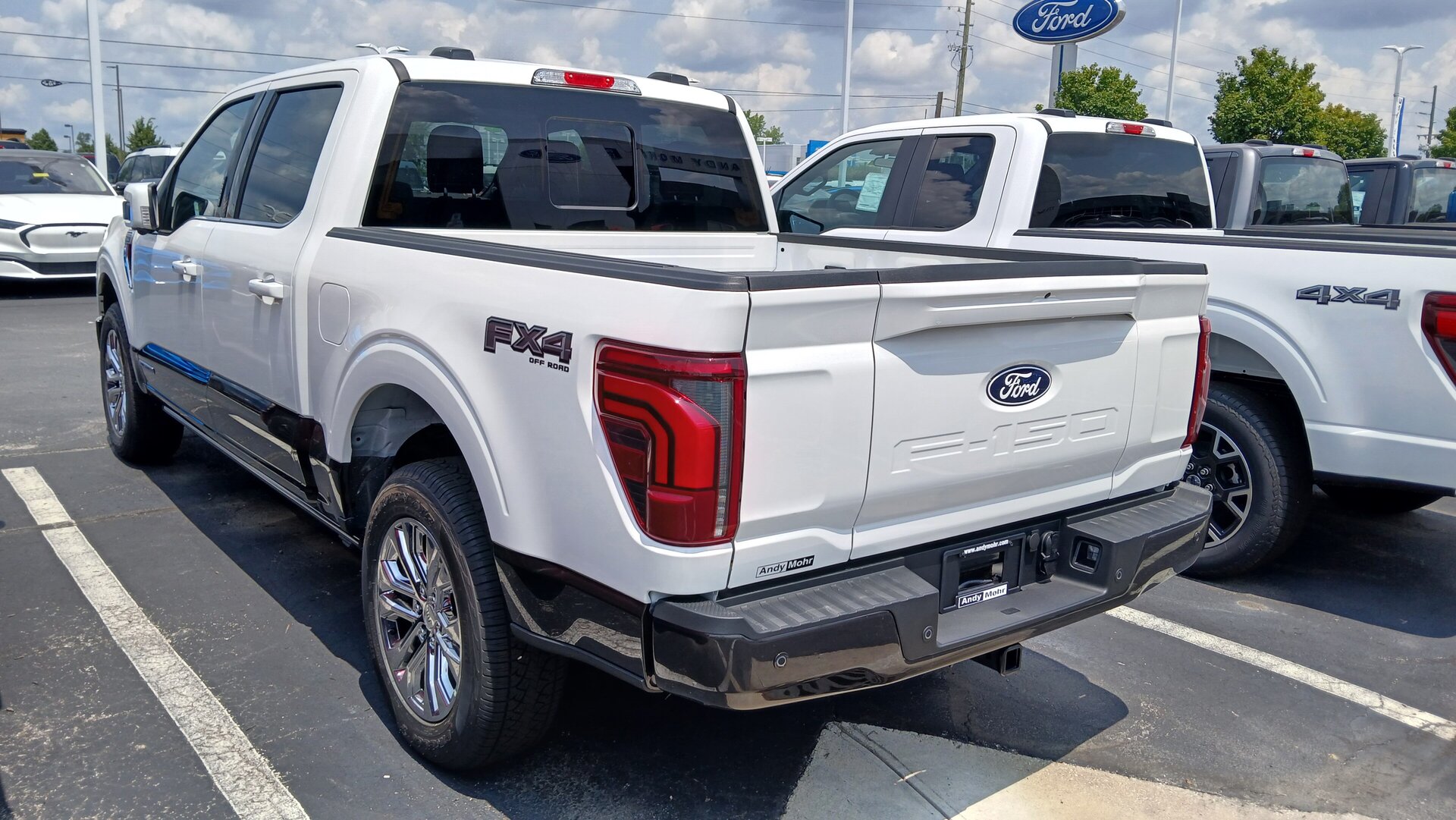 2024 Ford F-150 King Ranch rear view: financing exposure on premium trims is where negative equity grows fastest