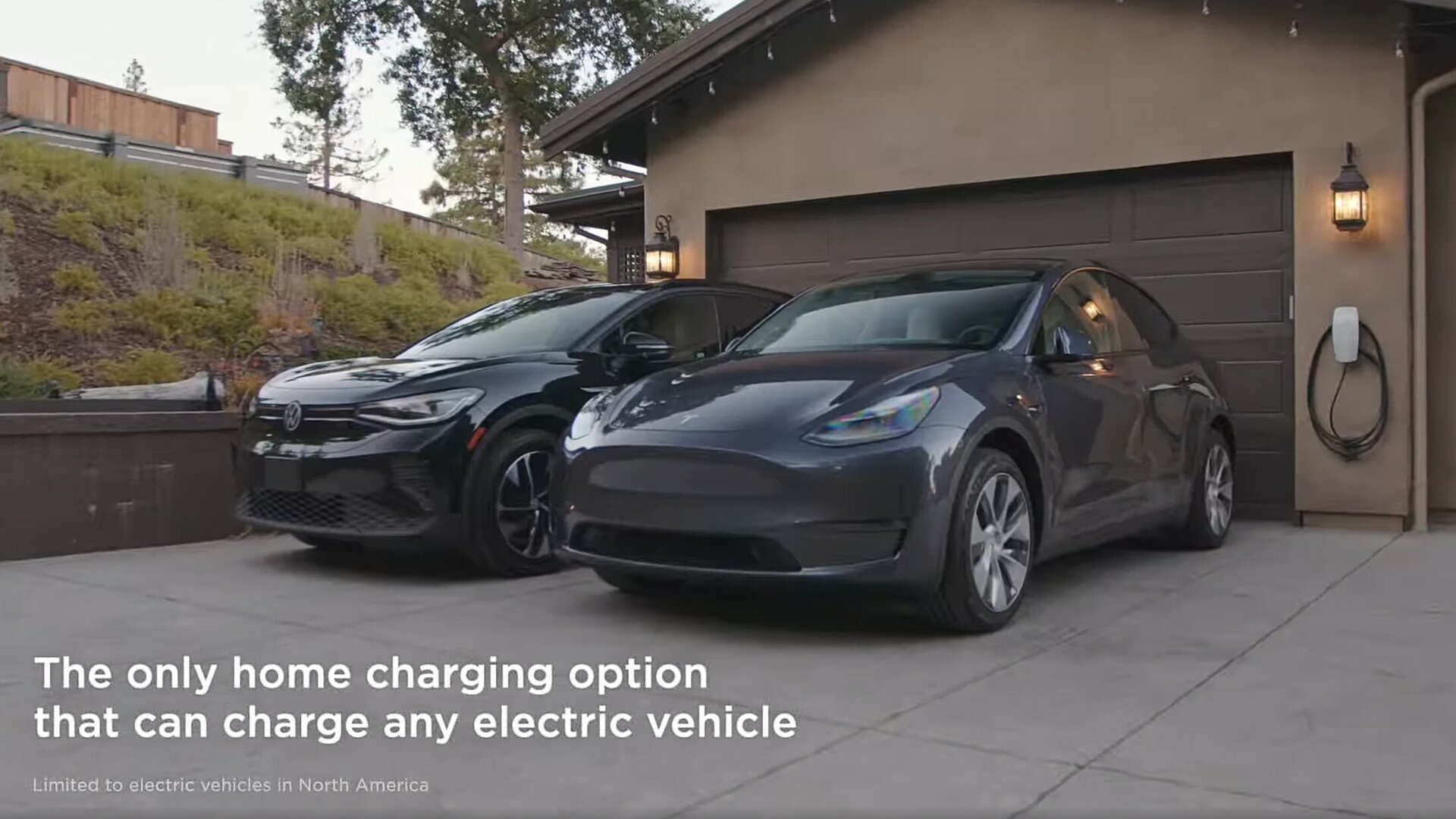 EV charging Tesla wall connector home