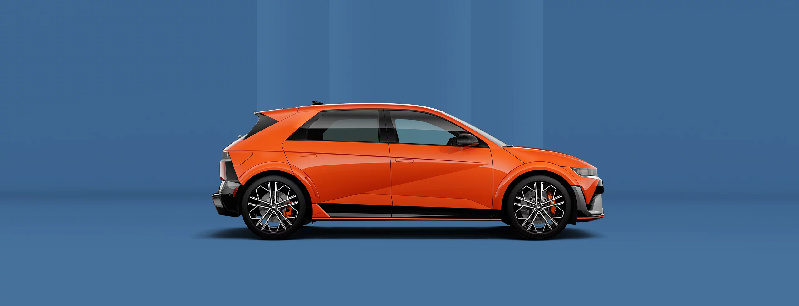 Hyundai Ioniq 5 side profile showing trim and alloy wheels