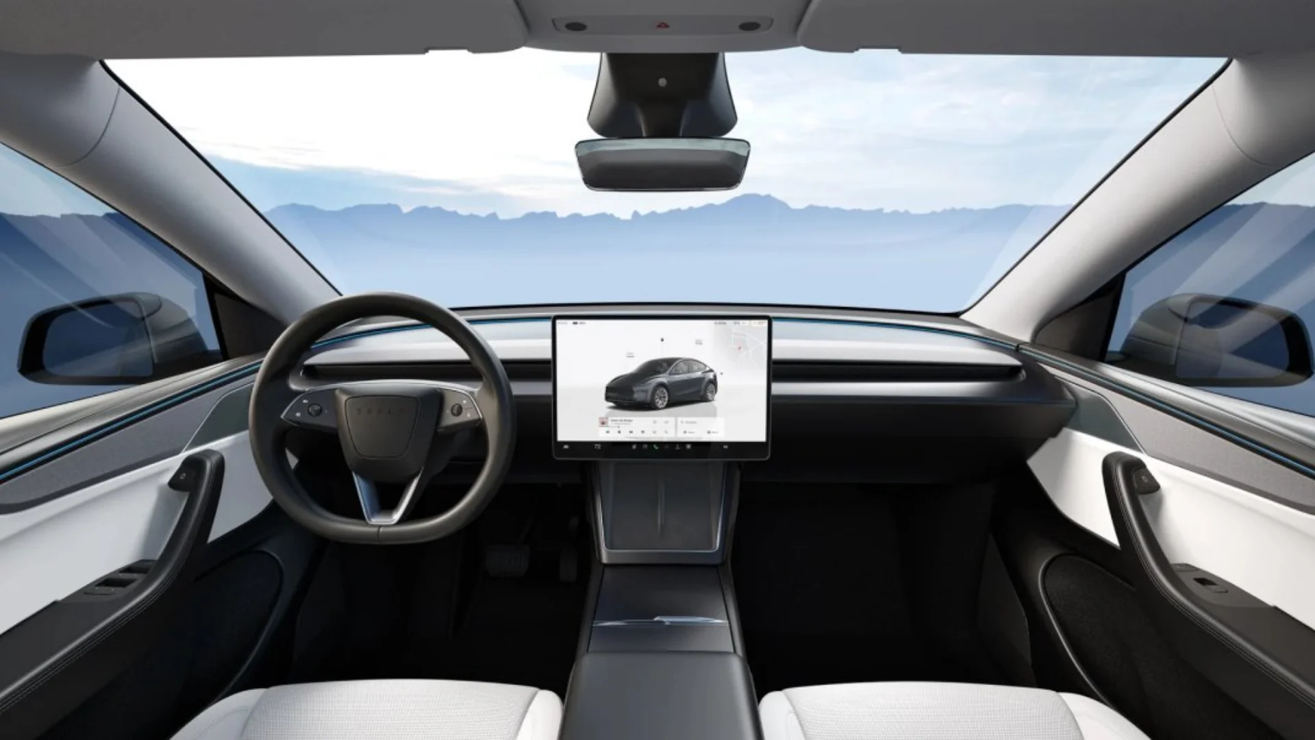 Tesla Model Y rear three-quarter view, used to compare net sacrifice against a personal lease