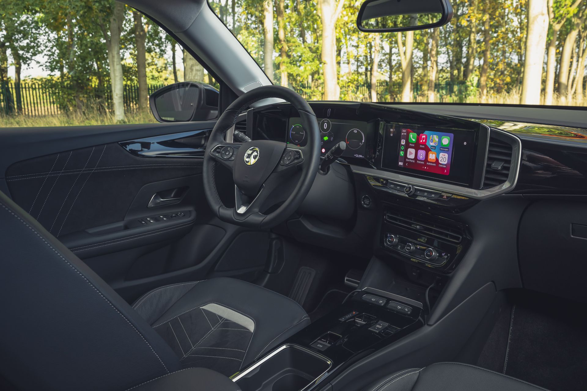 Vauxhall Mokka Electric interior dashboard, the cabin of a one-year-old used CPO buy