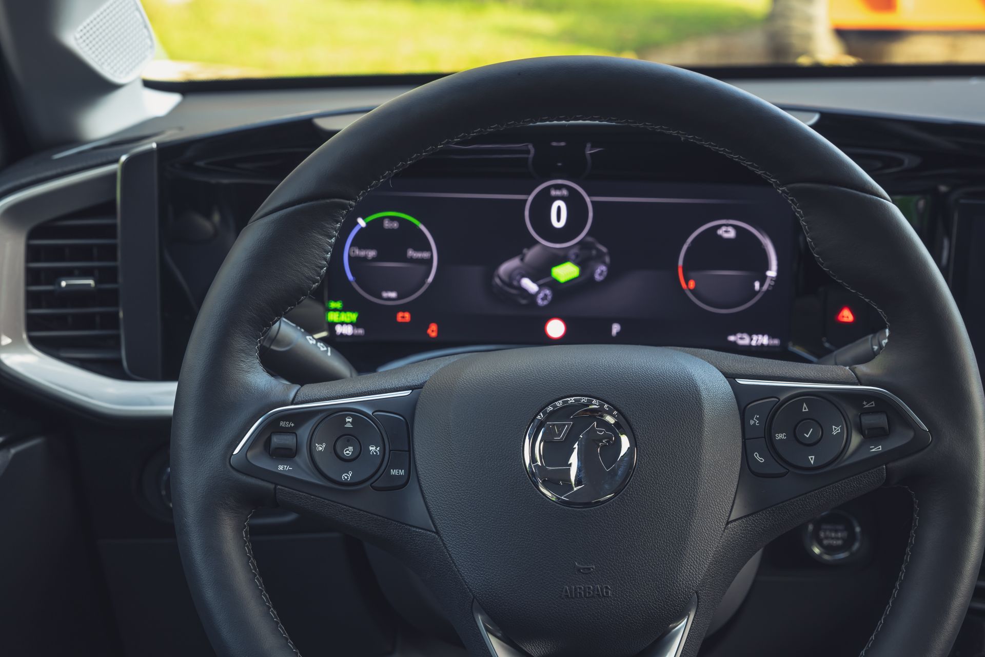Vauxhall Mokka Electric steering wheel and driver display, a used electric crossover