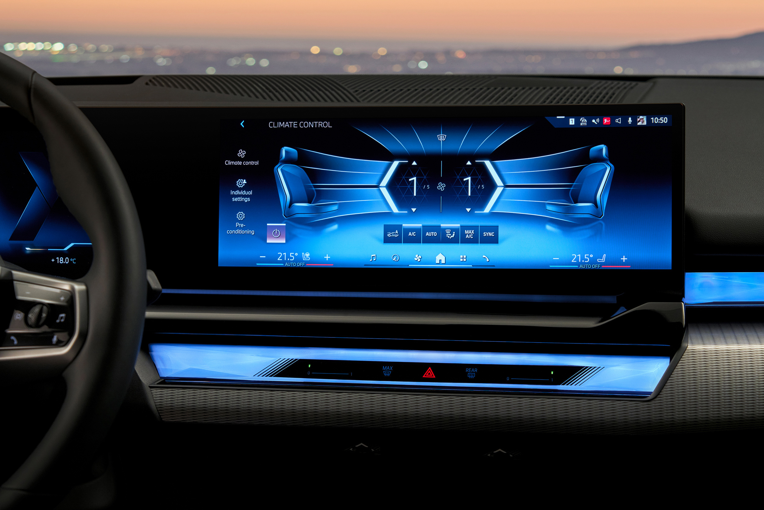 BMW premium dashboard and centre display in a used executive saloon