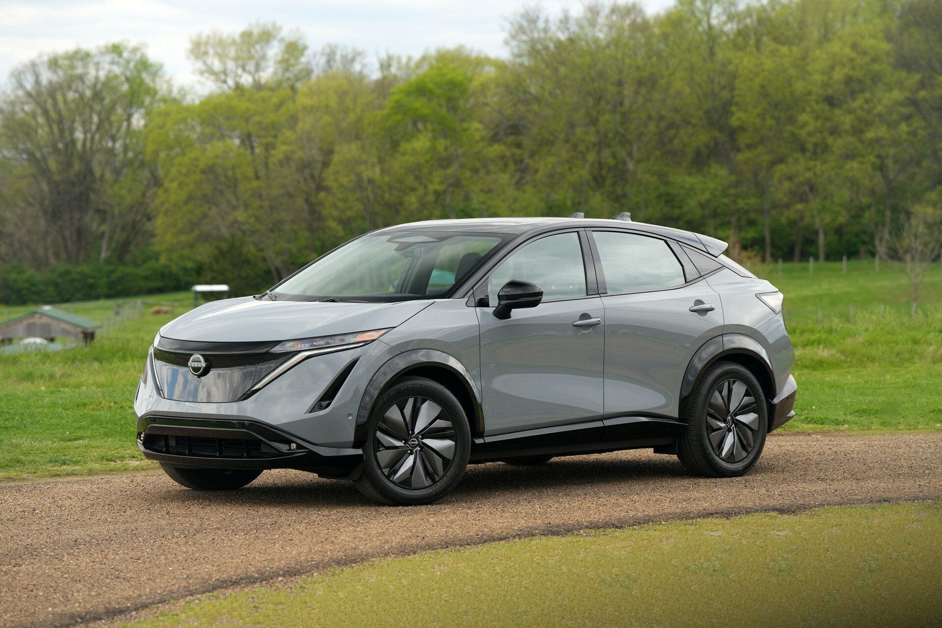 Nissan Ariya on a rural road, used EV pre-purchase checks