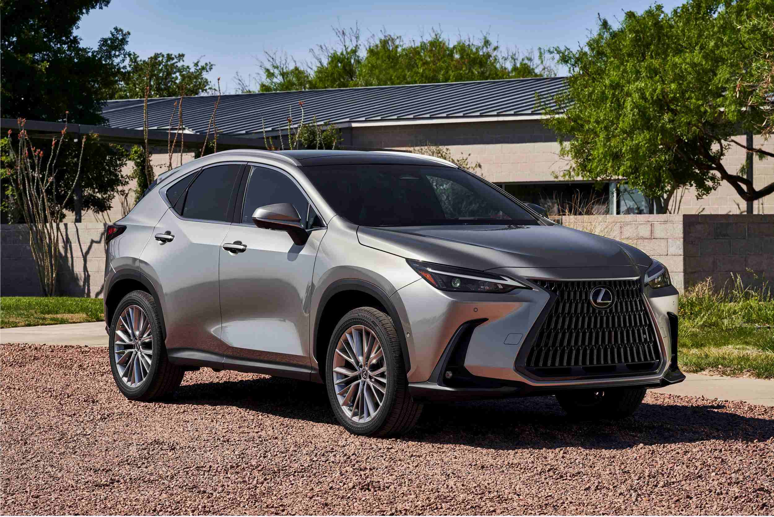 Lexus NX silver hybrid SUV showing the styling that supports residual values