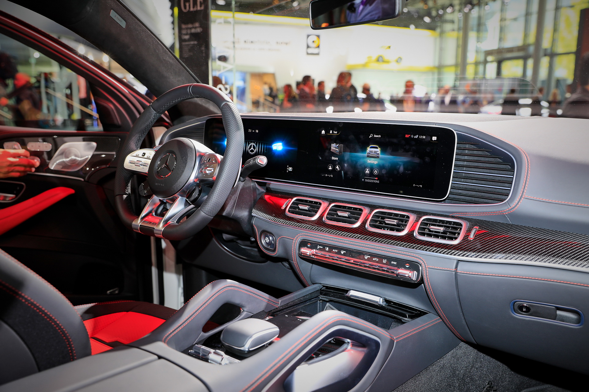 Mercedes GLE Coupe used front seats and dashboard detail