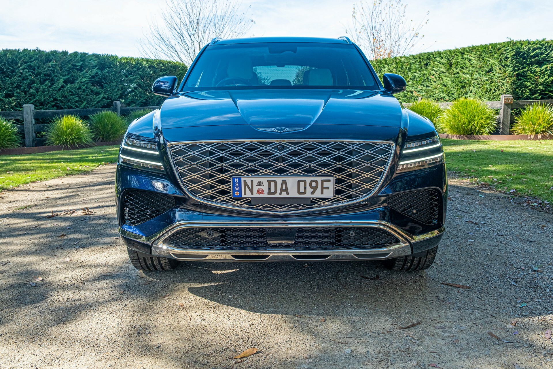 Genesis GV80 front grille, the luxury SUV that undercuts the BMW X5 used