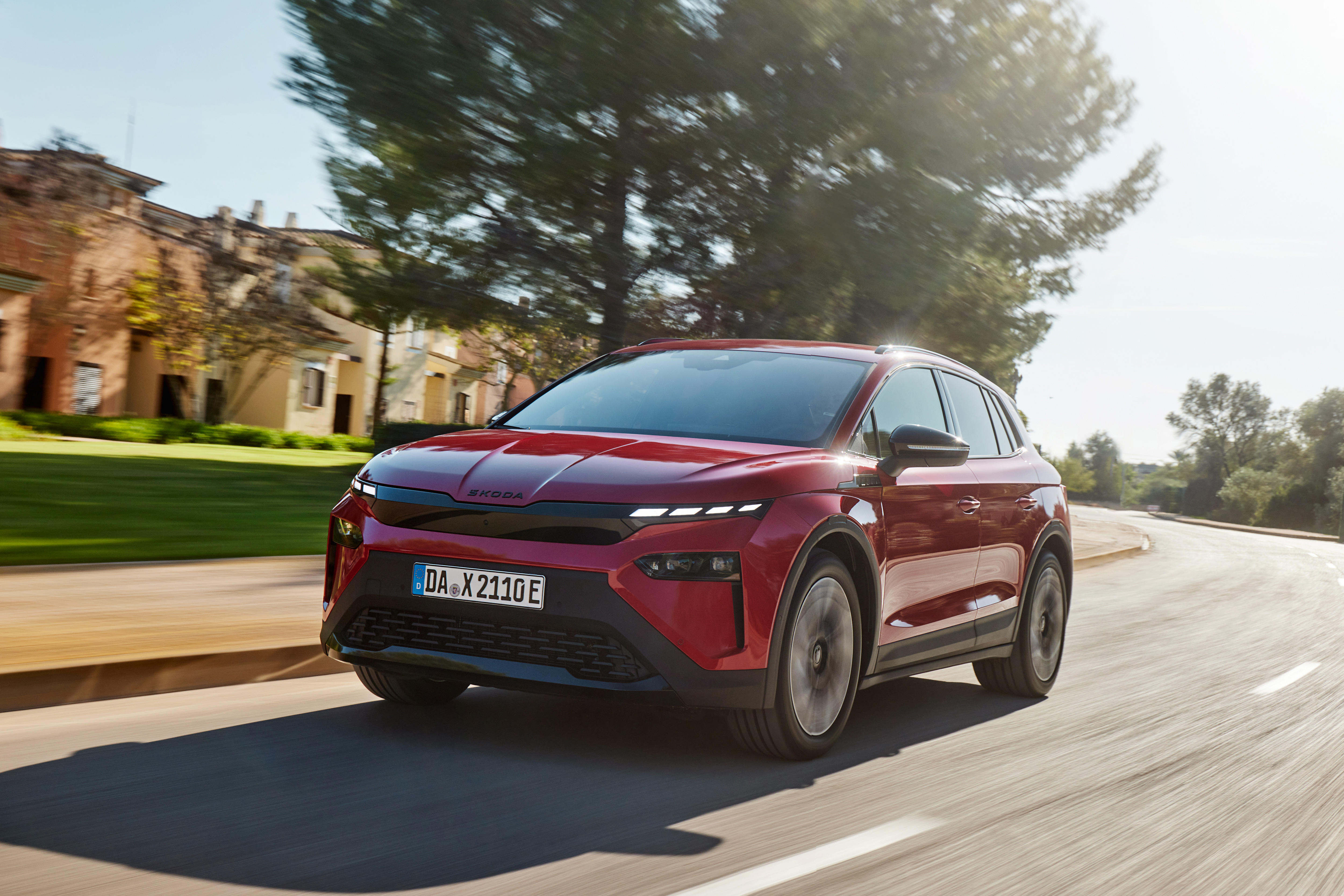 Motability VAT change: a red Skoda Elroq, the kind of mainstream Motability car to order before the July 2026 Advance Payment hike