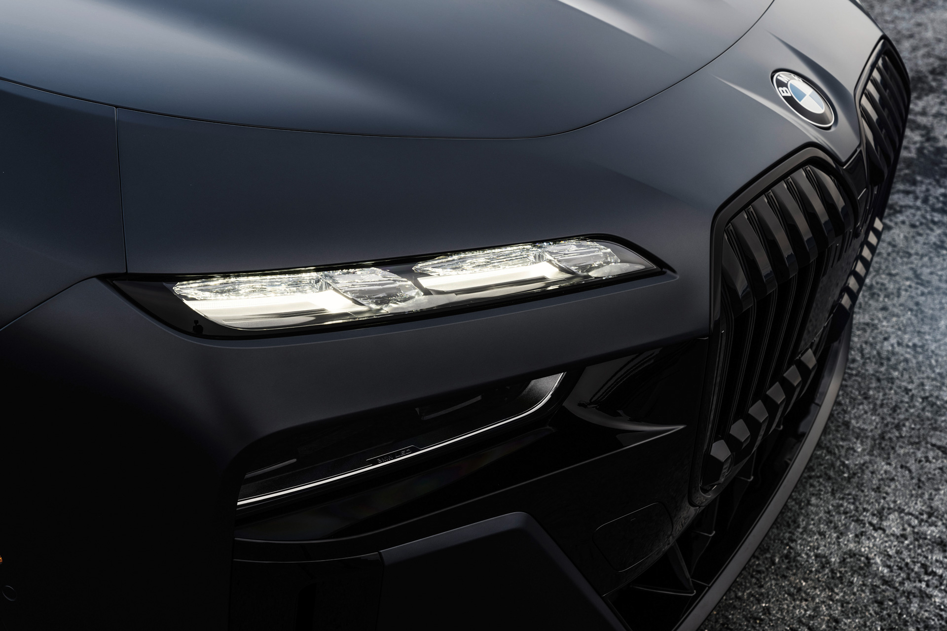 BMW 760i front lighting detail, premium flagship financed on PCP or HP