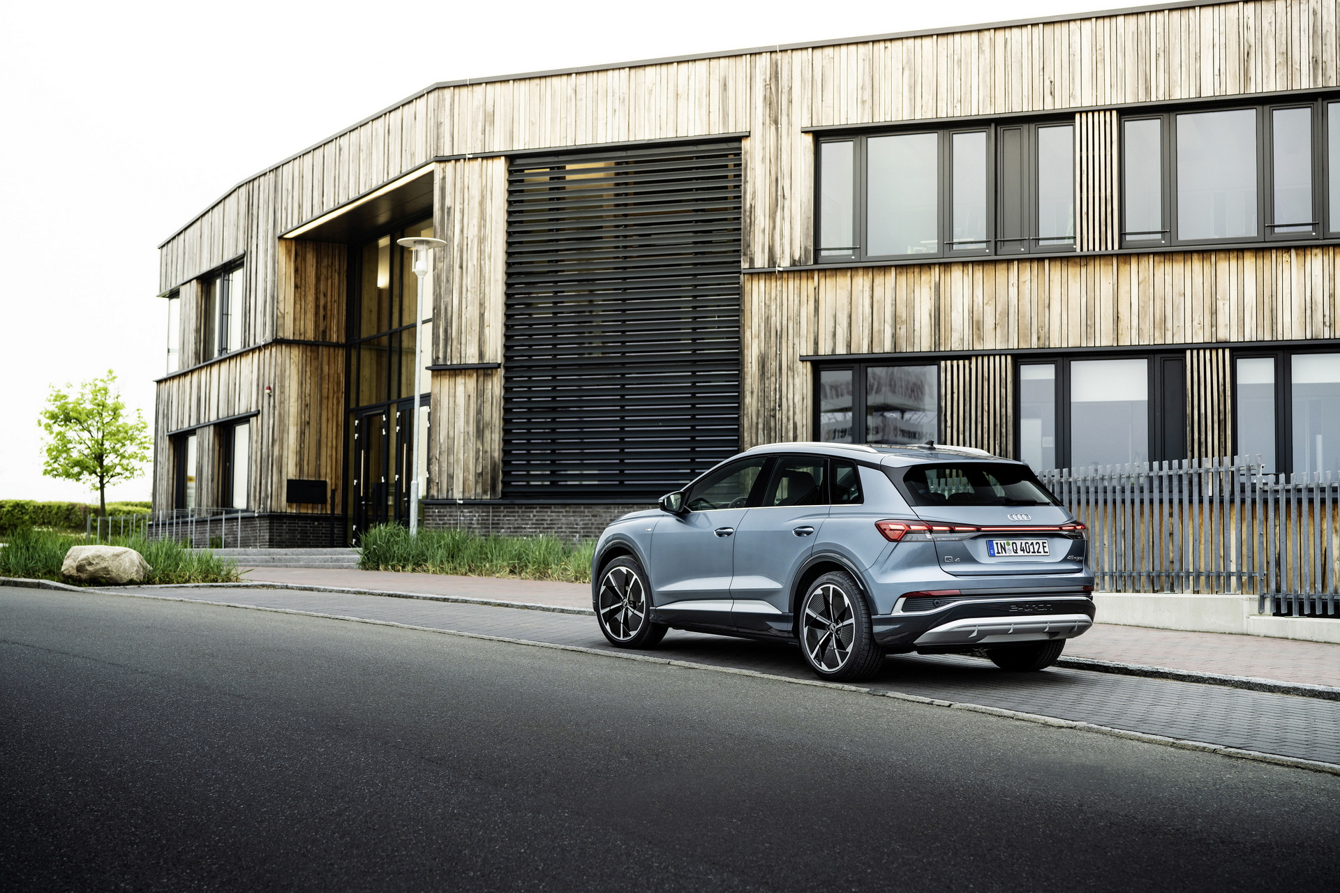 Audi Q4 e-tron used rear three-quarter view