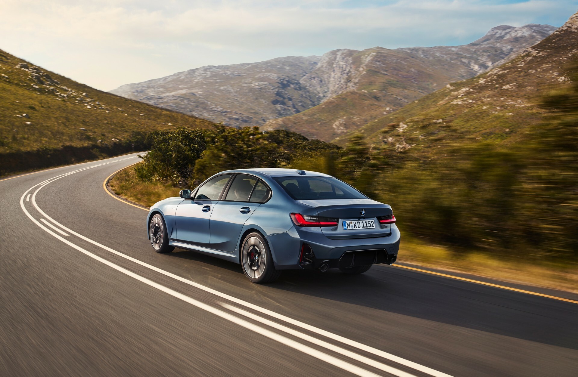 BMW 3 Series on a UK road, illustrating car finance and PCP options