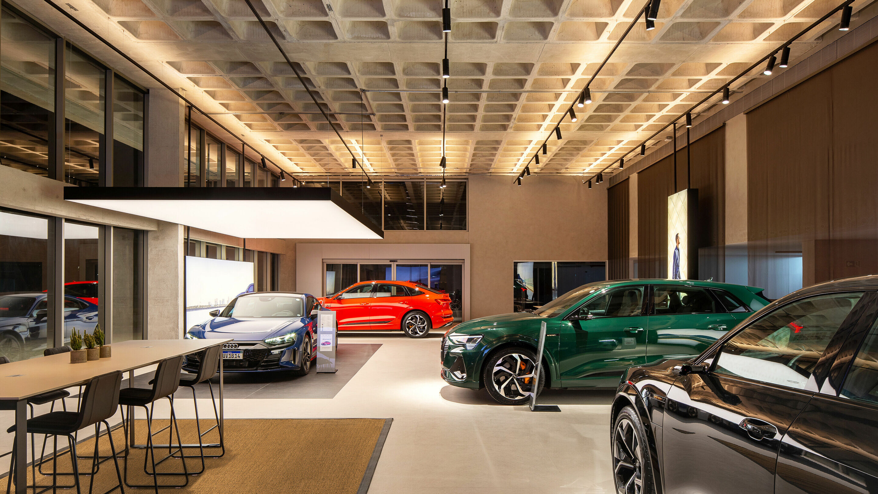 Audi dealership consultation area where a PCP or HP finance deal would be agreed
