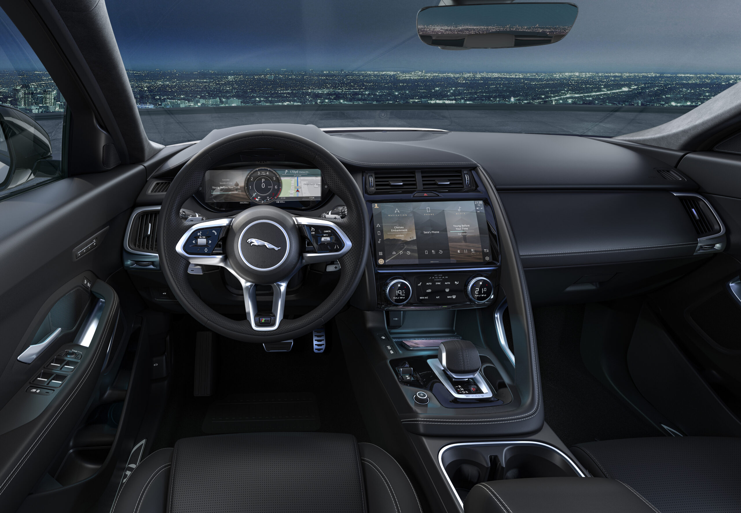 Jaguar E-Pace used cabin showing wireless charging and centre console