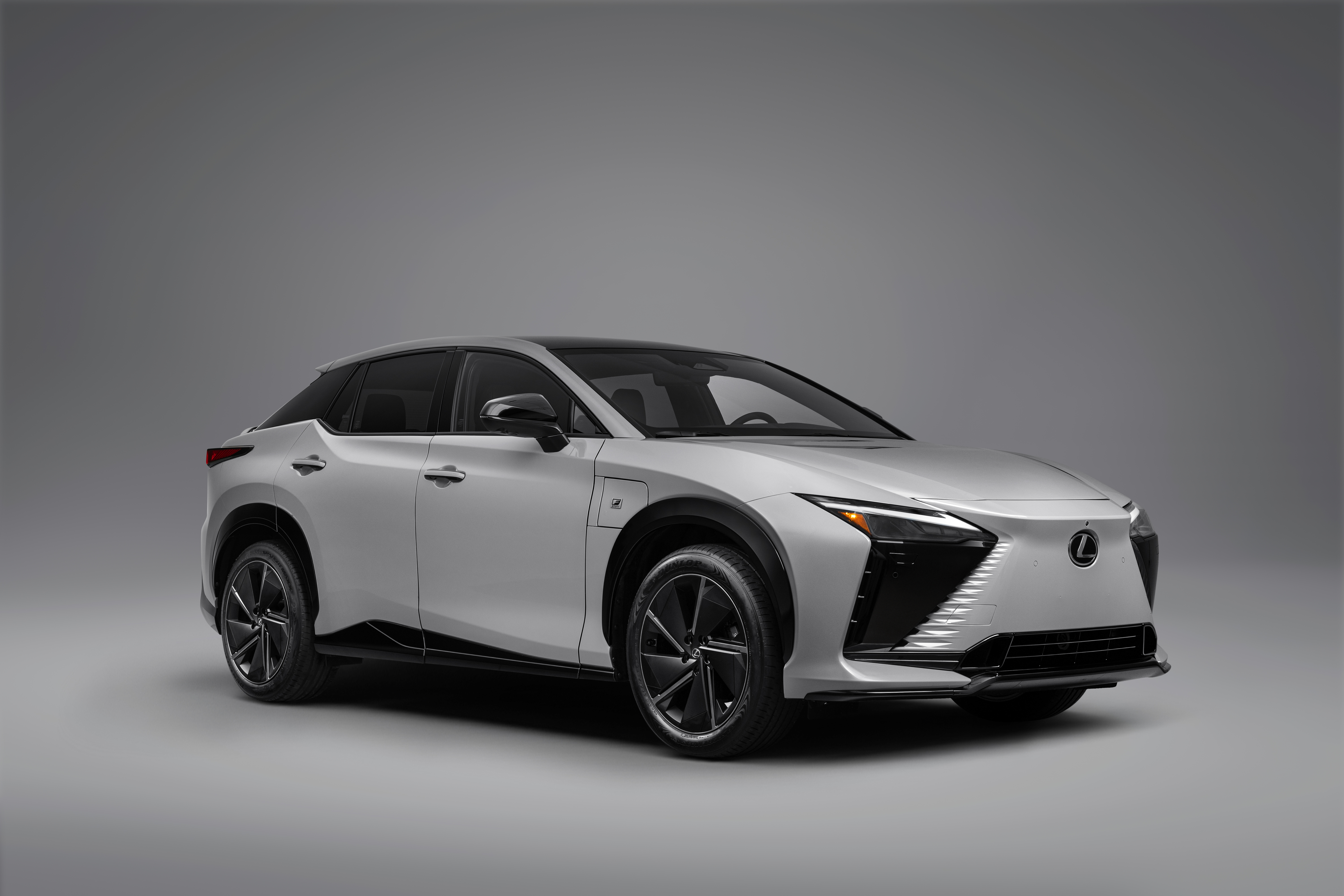 Lexus RZ 550e F Sport, the range-topping salary sacrifice variant, in silver