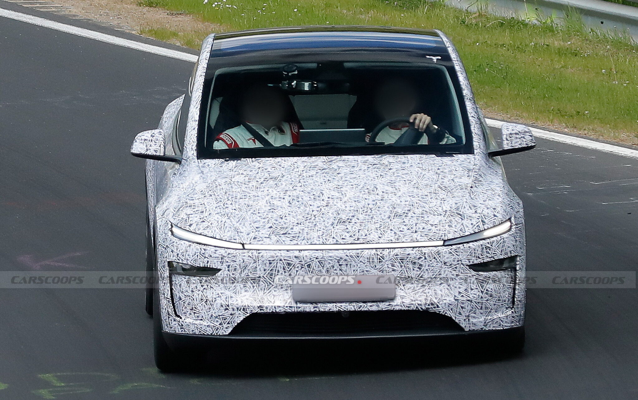 Tesla Model Y salary sacrifice Performance trim in dark grey with Plaid-style wheels
