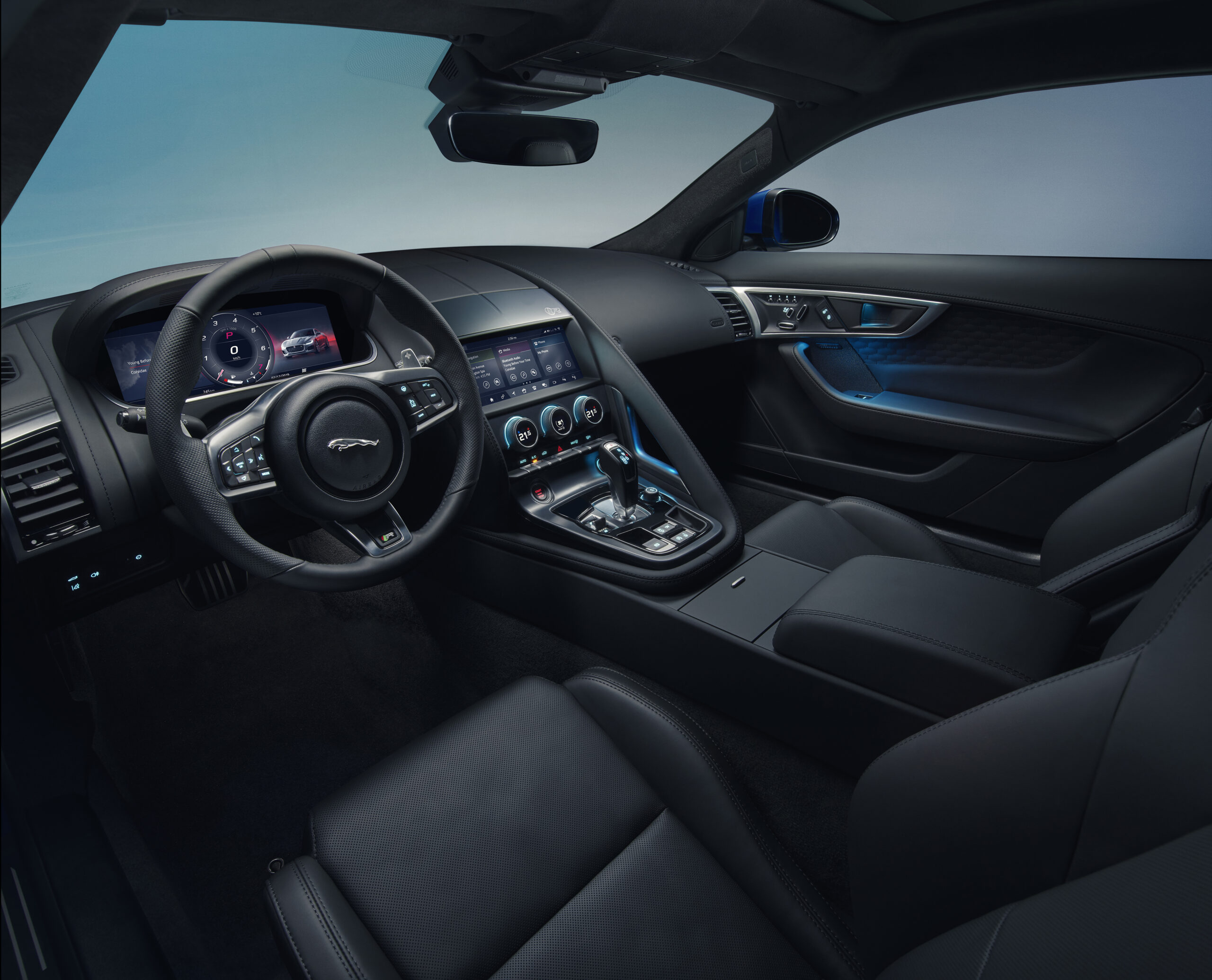 Jaguar F-Type used cabin and driver display detail