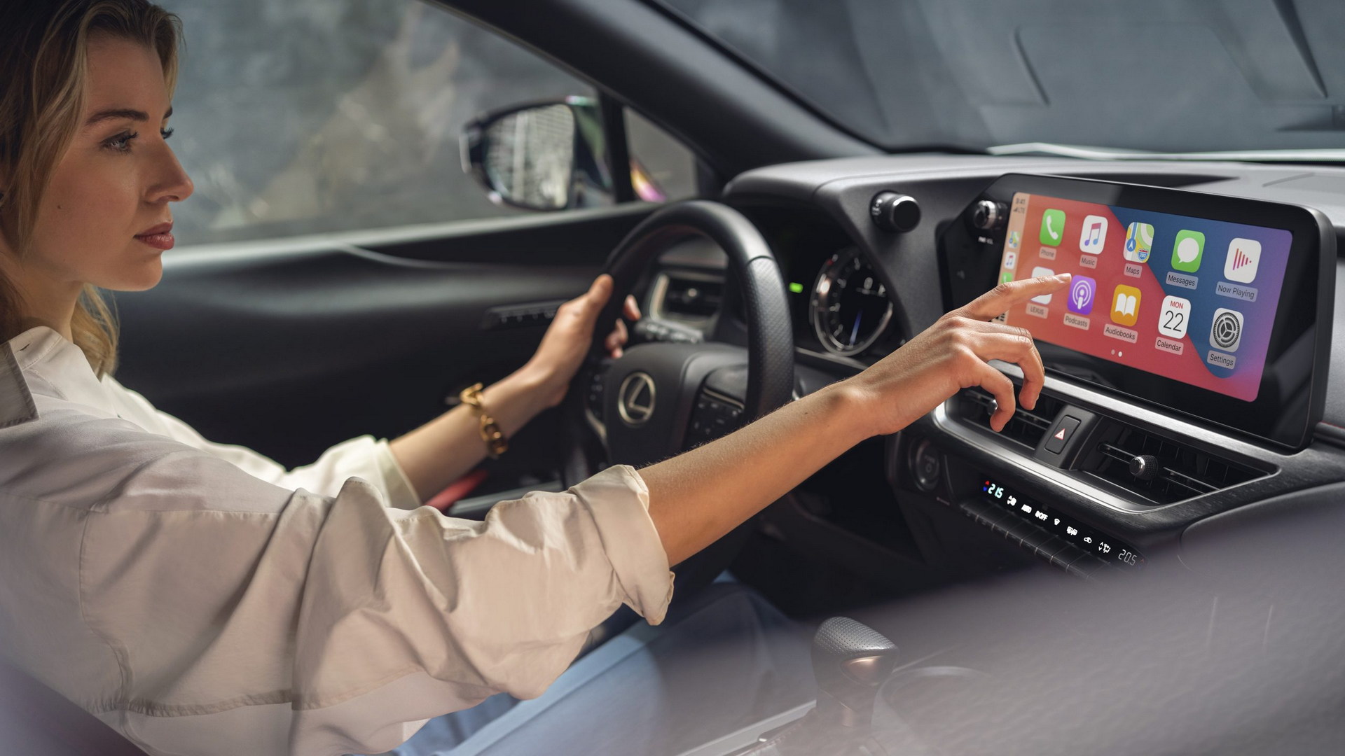 Lexus UX interior dashboard and infotainment screen