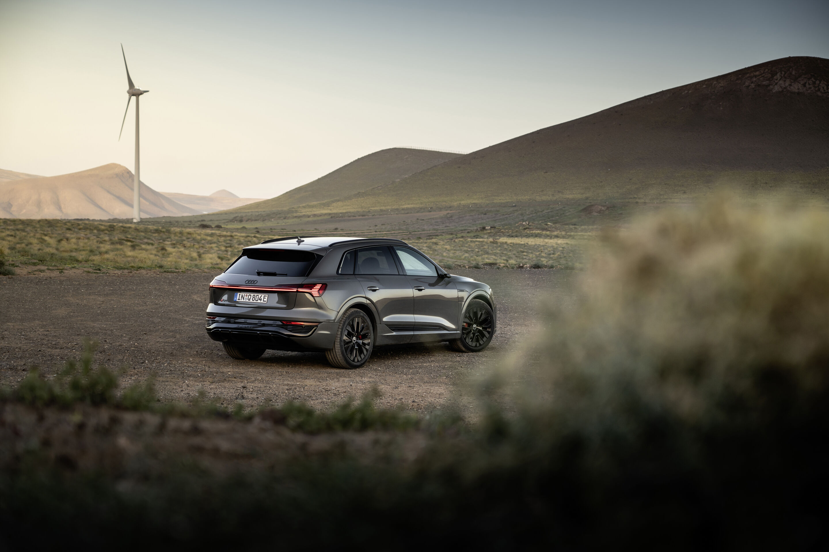 Audi Q8 e-tron rear view, the SUV covered by DVSA recall reference R/2026/168