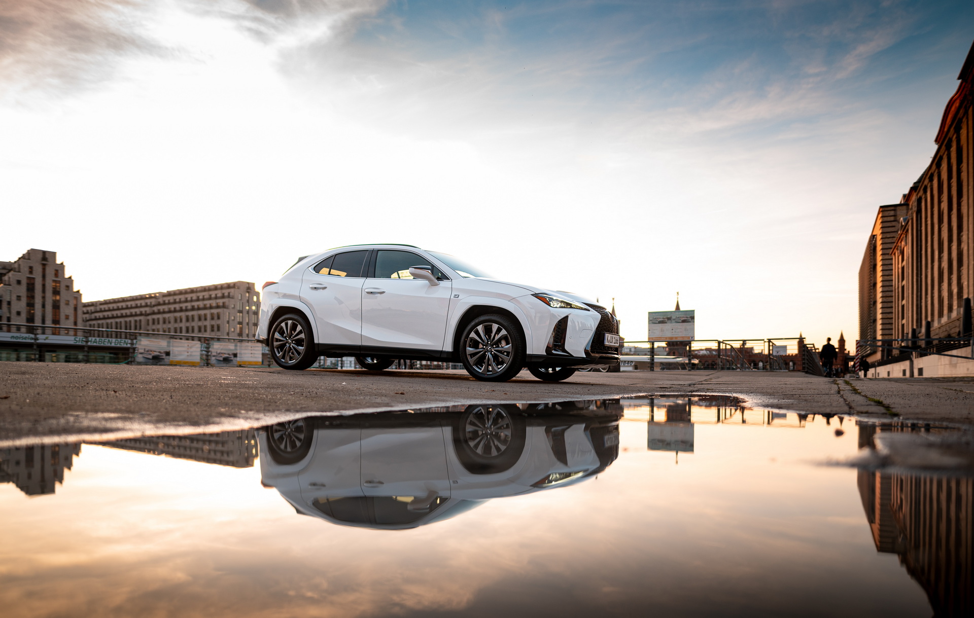 Lexus UX 250h hybrid SUV rear three-quarter for used buyers