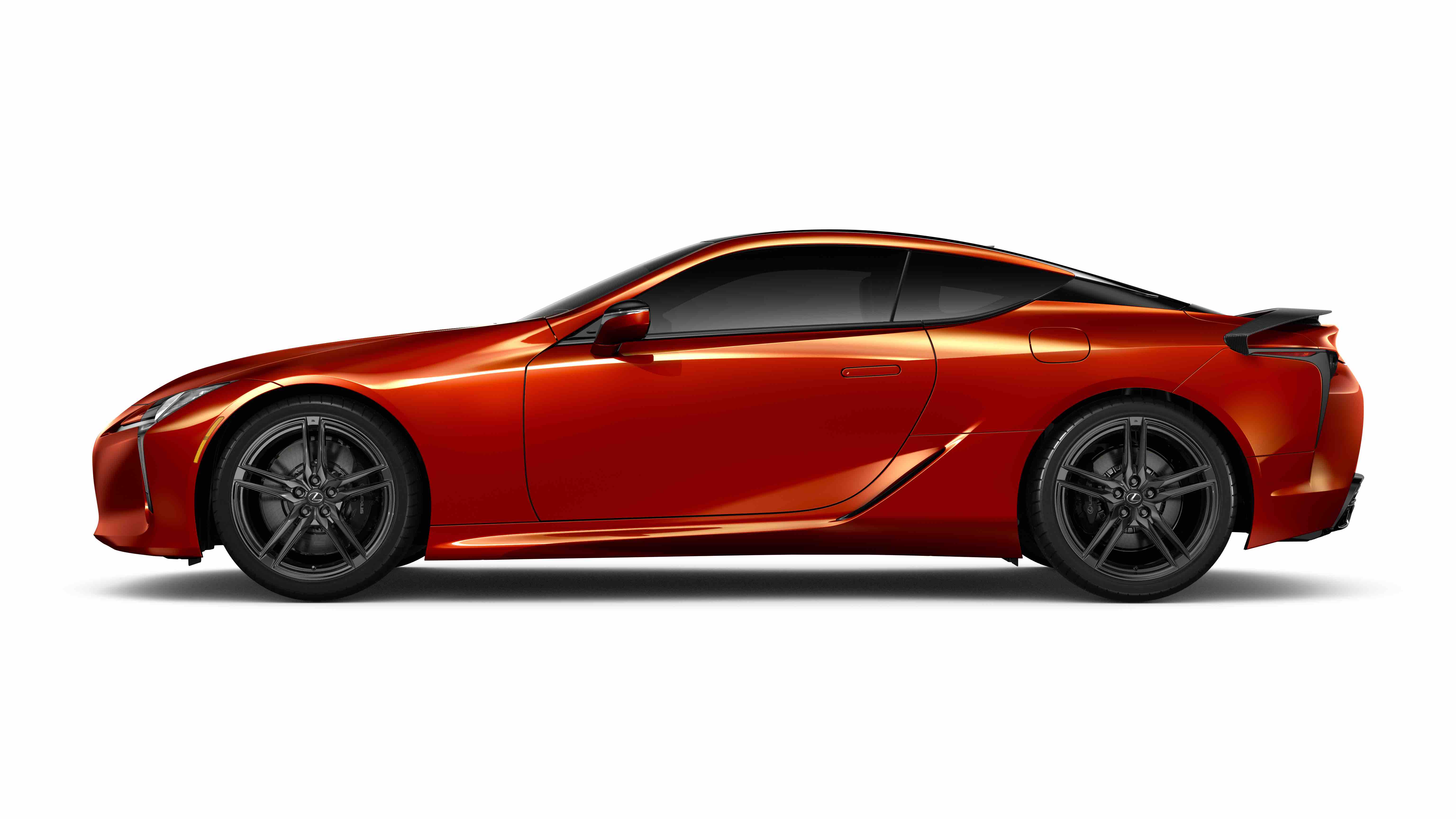 Lexus LC 500 used V8 GT side profile in red