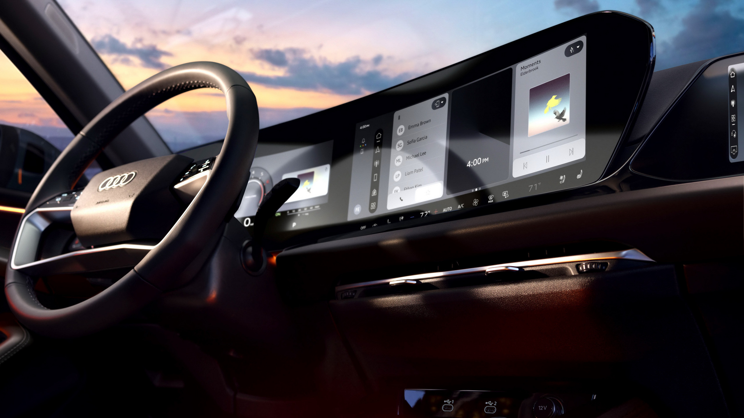 Audi A5 interior and digital cockpit in a premium UK household car