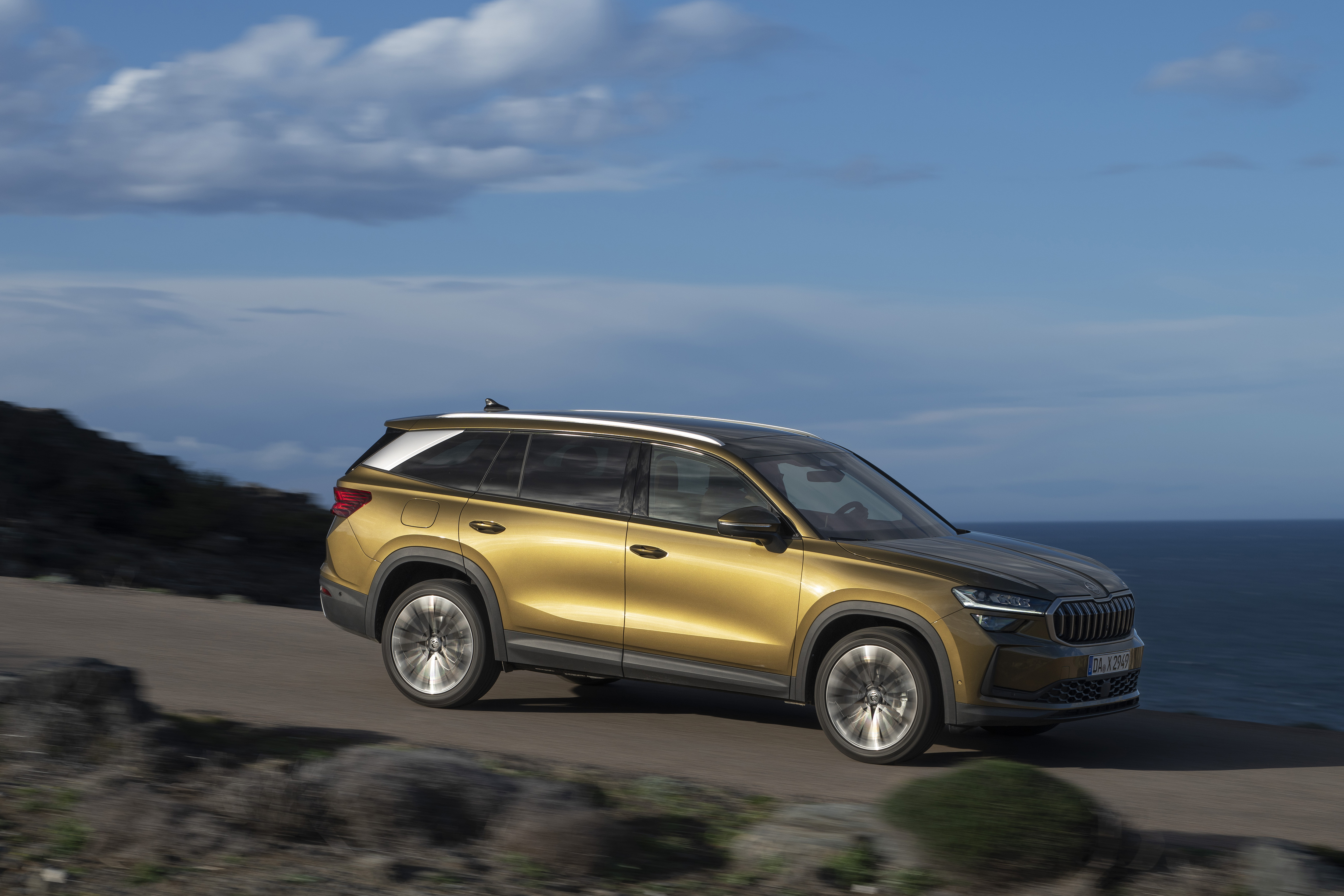 Skoda Kodiaq family SUV on the road, illustrating the Kodiaq vRS PCP buying decision