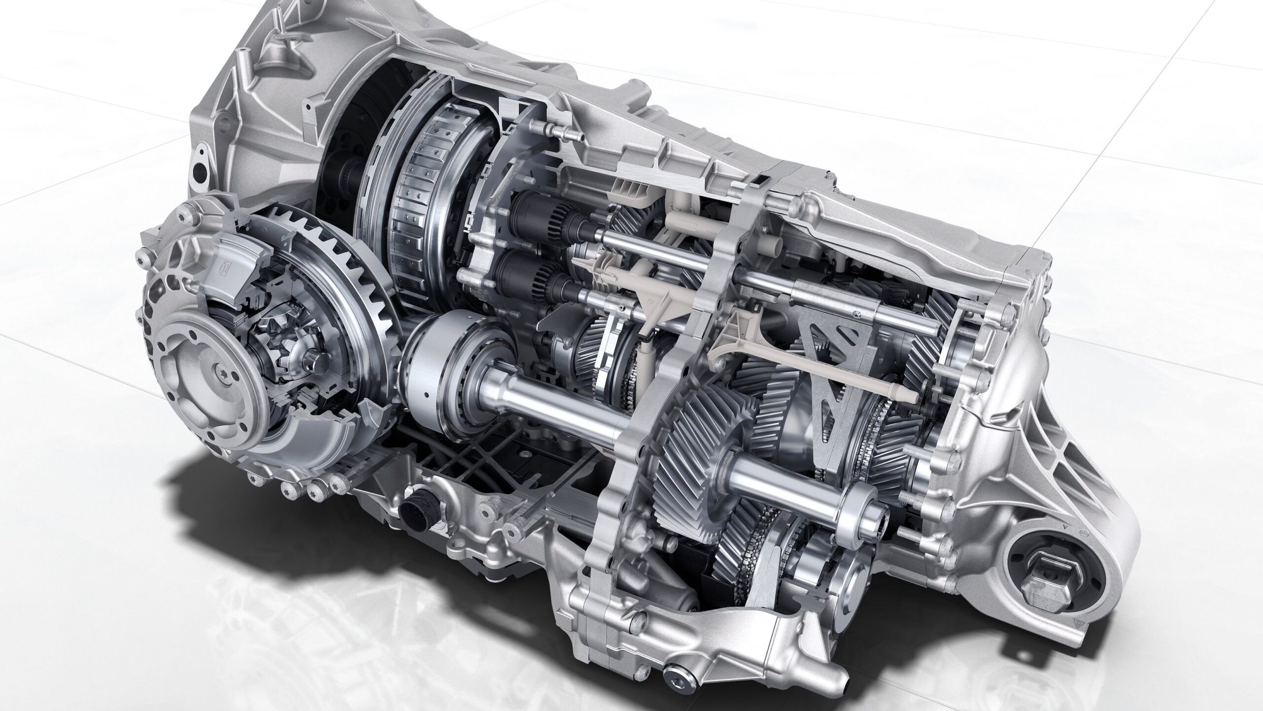 Porsche 911 992 eight-speed PDK dual-clutch gearbox cutaway