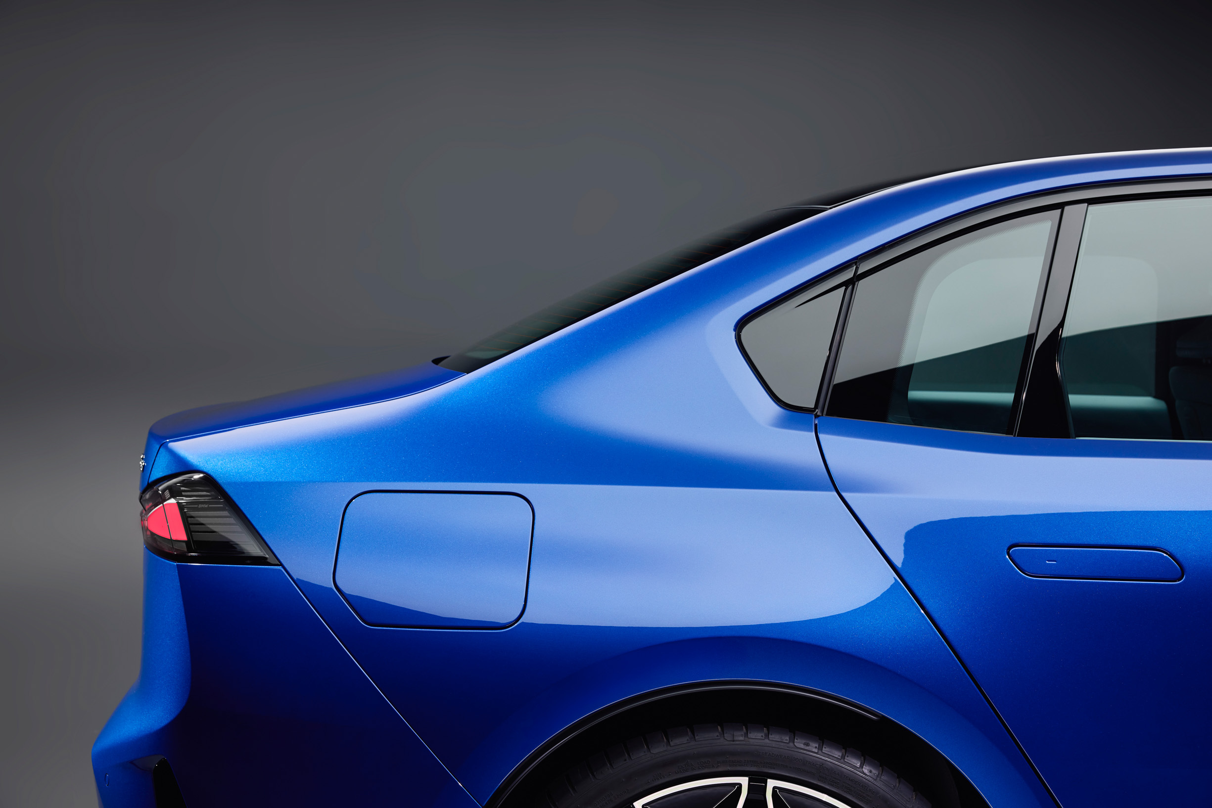 BMW i3 Neue Klasse electric 3 Series saloon side profile in blue