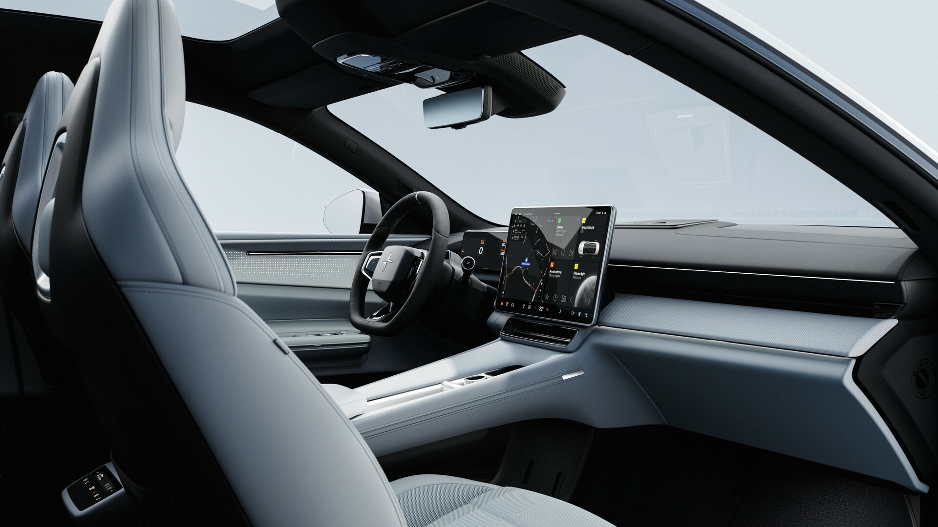 Polestar 4 interior, premium EV company car under advisory fuel rates June 2026
