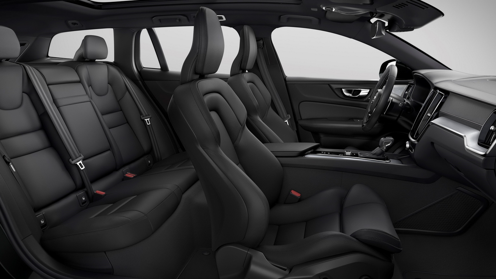 Volvo V60 used interior with the portrait Sensus touchscreen and leather seats
