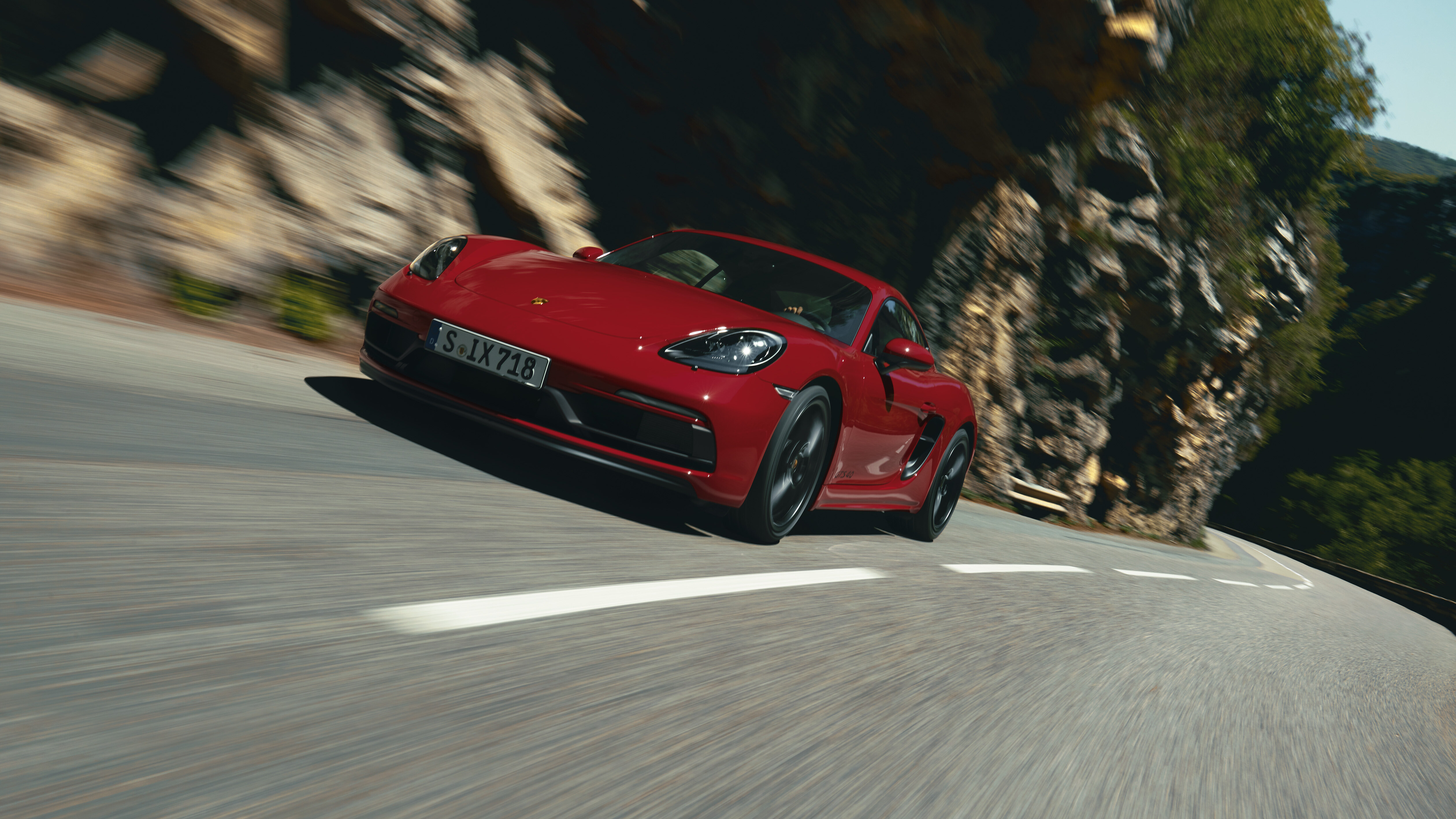 Porsche 718 used Cayman rear three-quarter, the flat-six GTS 4.0 in the UK market