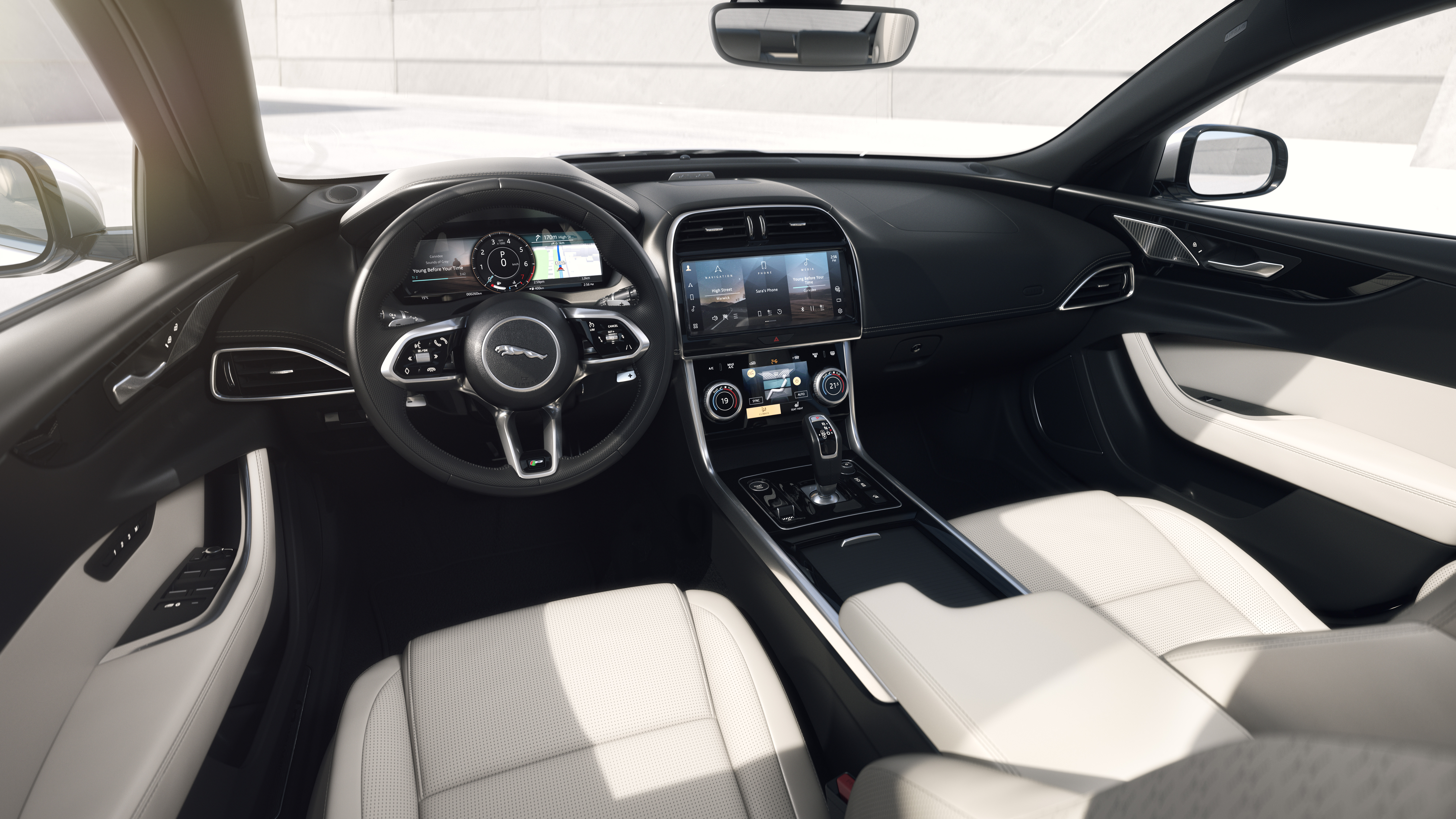Jaguar XE used interior cabin with Light Oyster trim