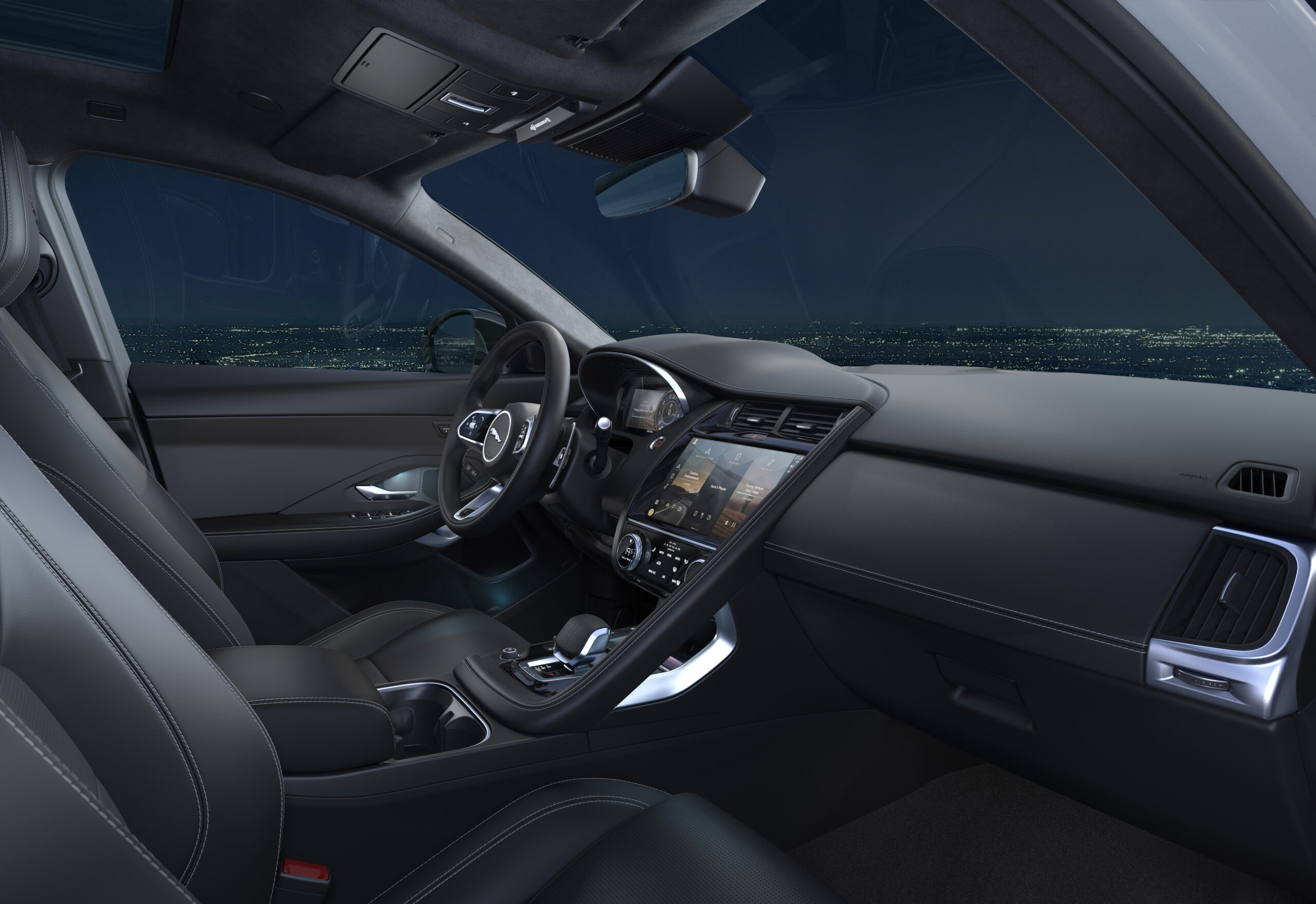 Jaguar E-Pace used interior with Pivi Pro touchscreen after the 2021 facelift