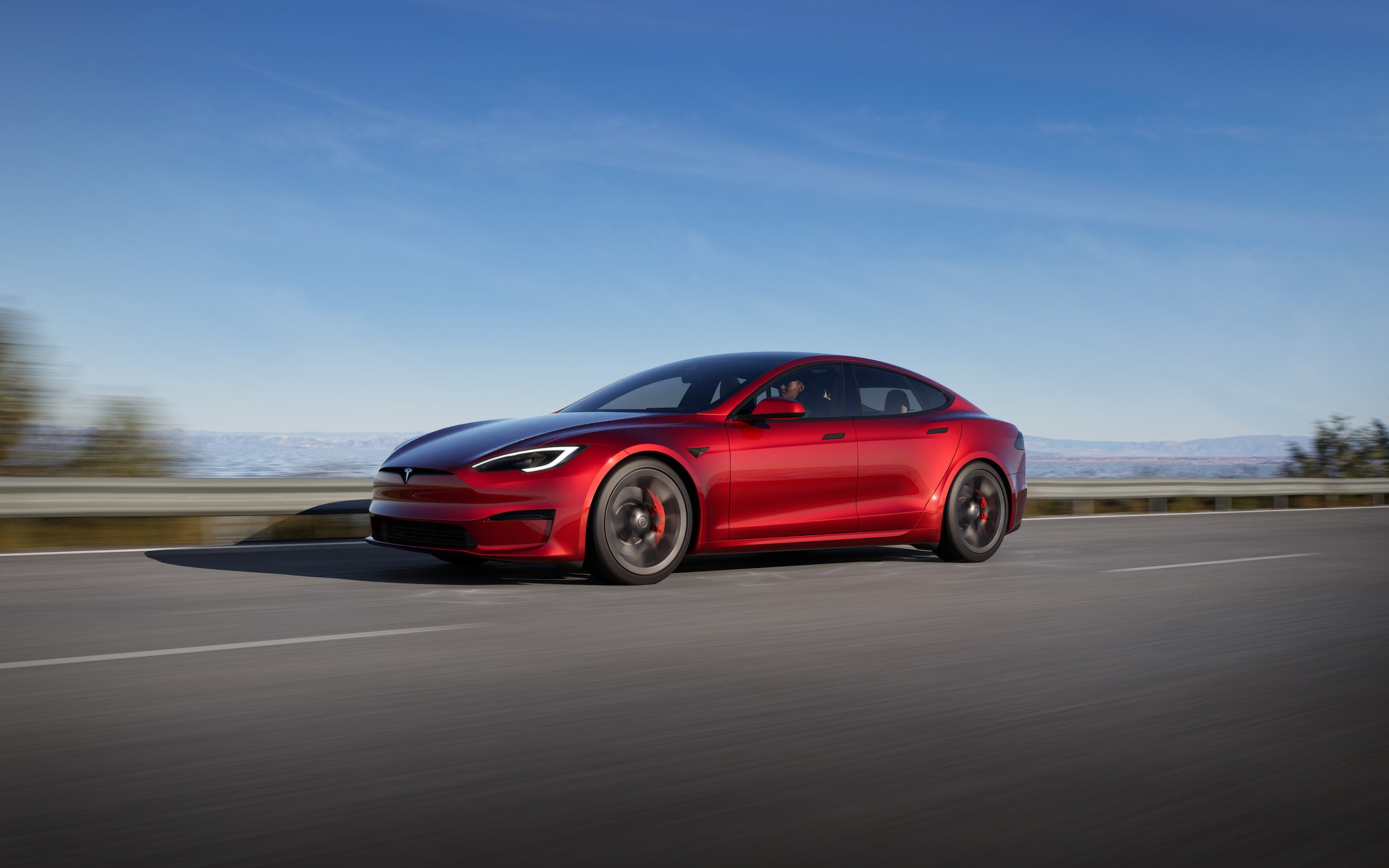 Tesla Model S in red, Tesla's other six-figure EV that faces the same payroll maths